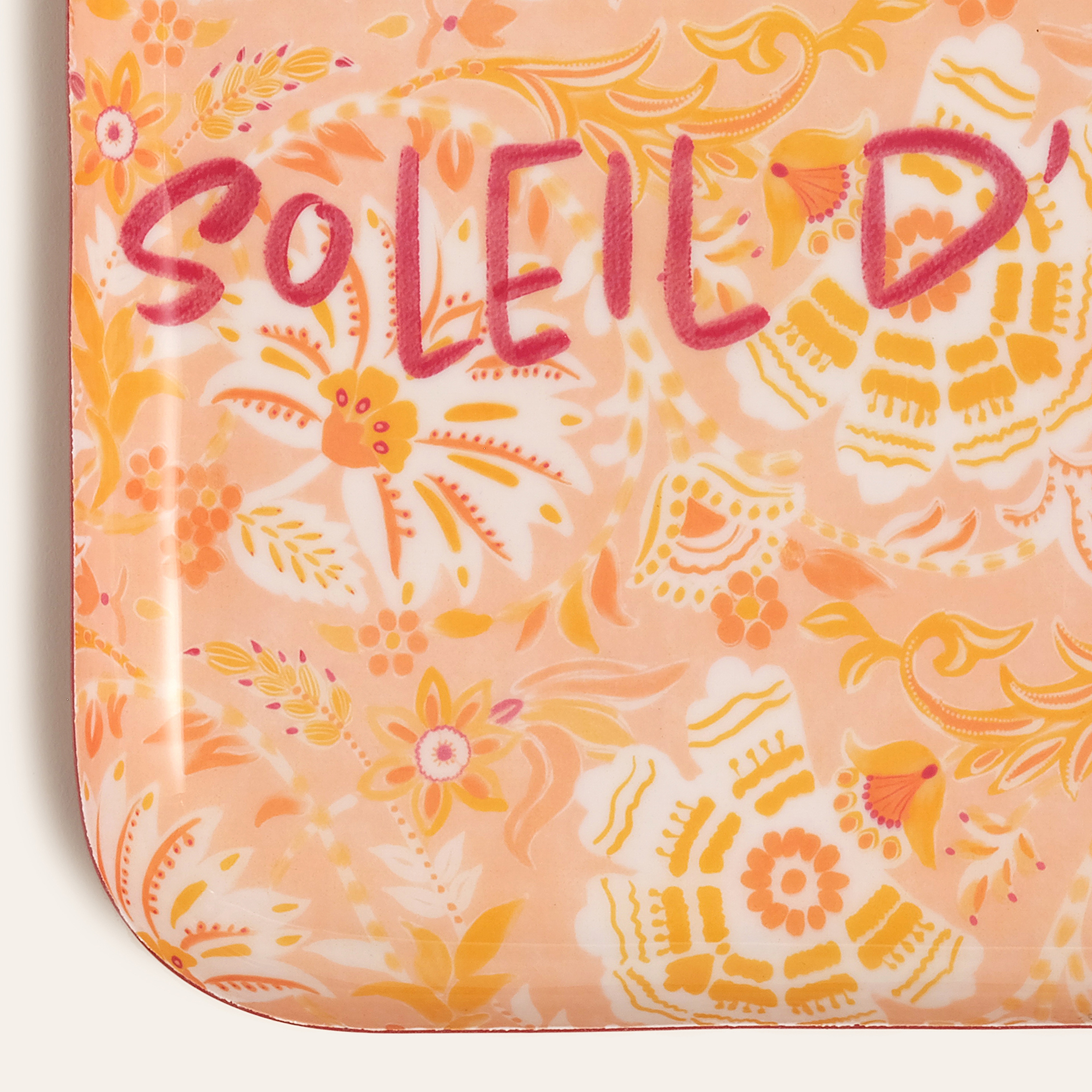 Nanpur Metal Dekoratif Tepsi 26x26x2 Cm Somon