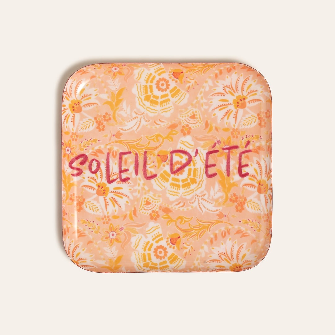 Nanpur Metal Dekoratif Tepsi 26x26x2 Cm Somon