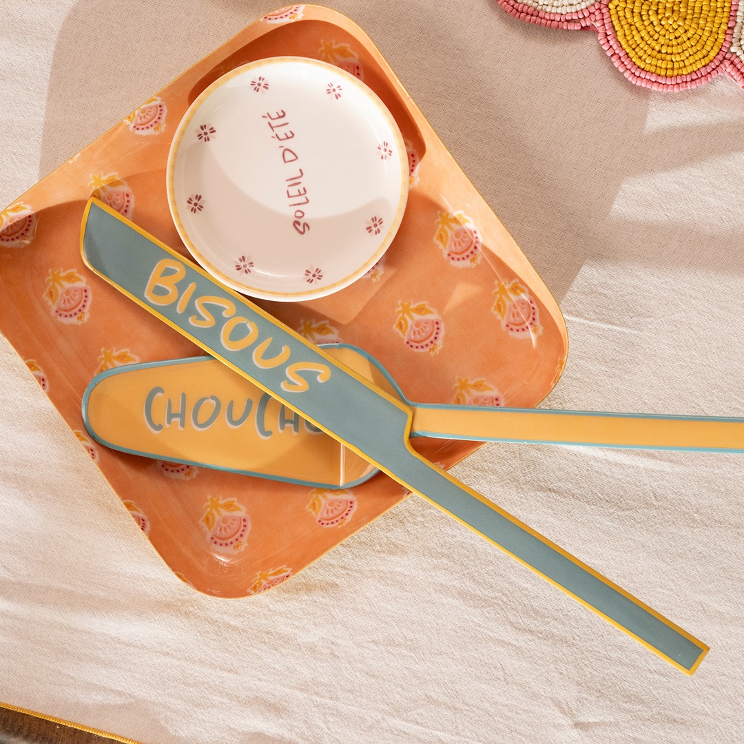 Nanpur Metal Dekoratif Tepsi 19x19x2 Cm Somon