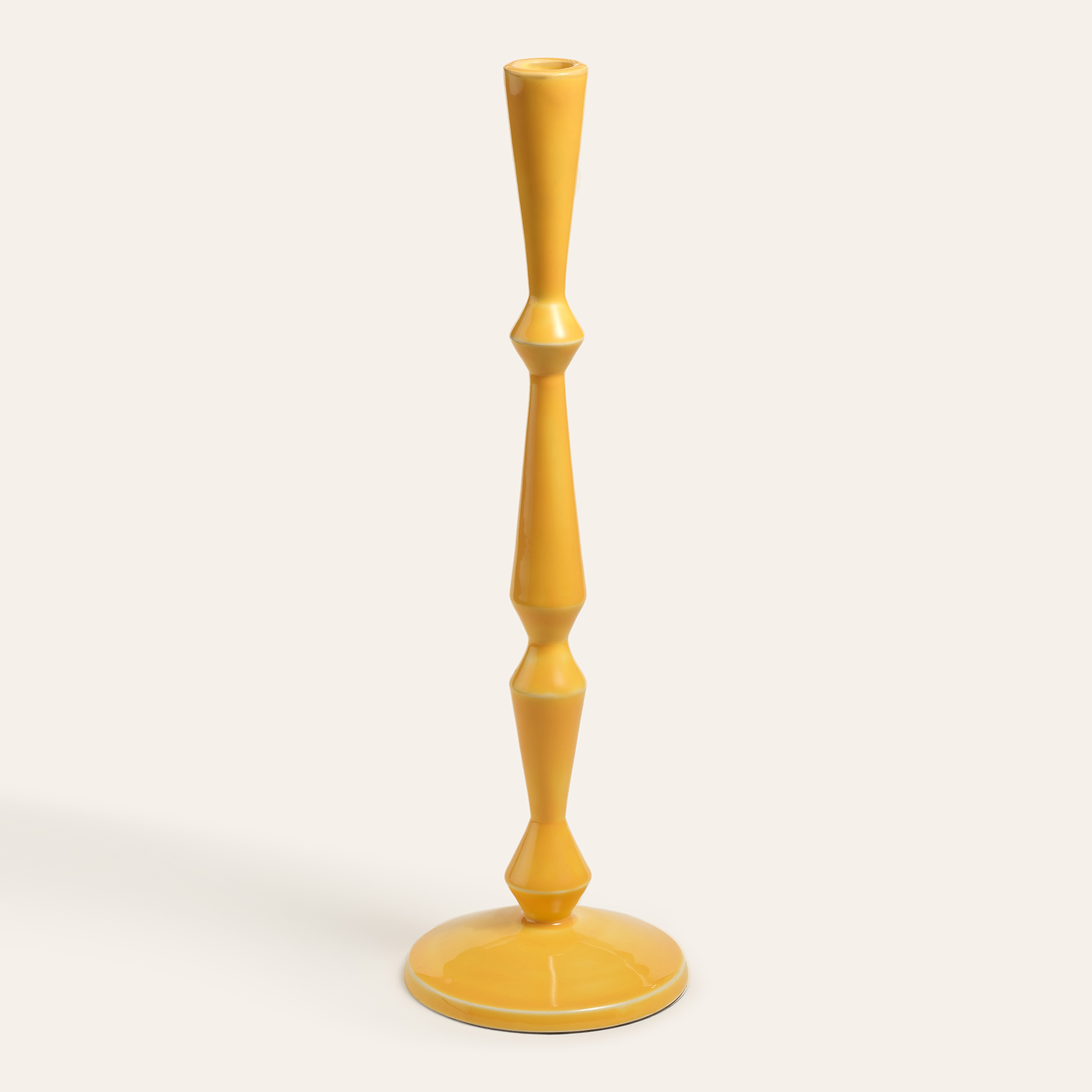 Nanpur Metal Şamdan 12x12x42 Cm Sarı