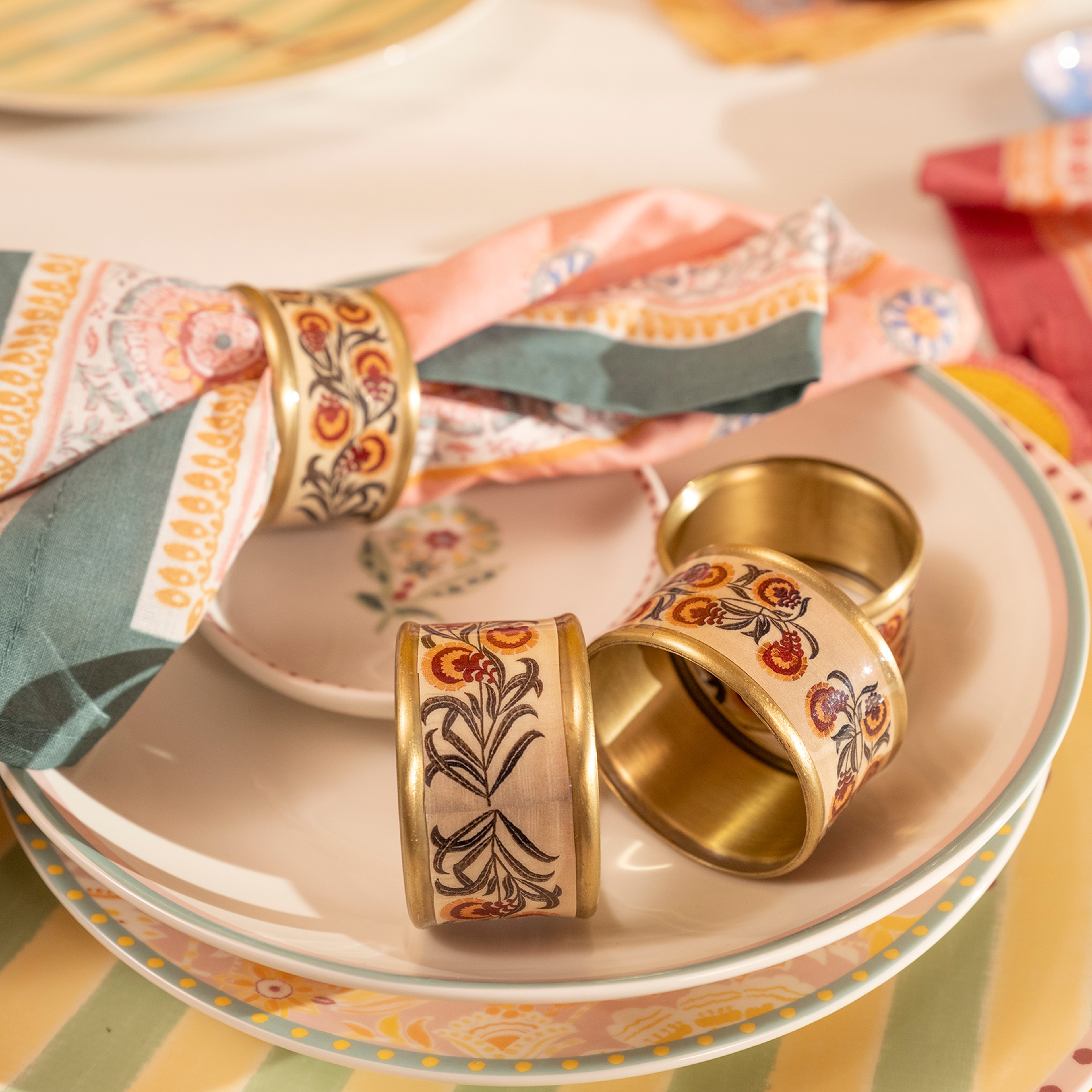 Agra Pirinç Peçete Halkası 5 Cm Kıremıt