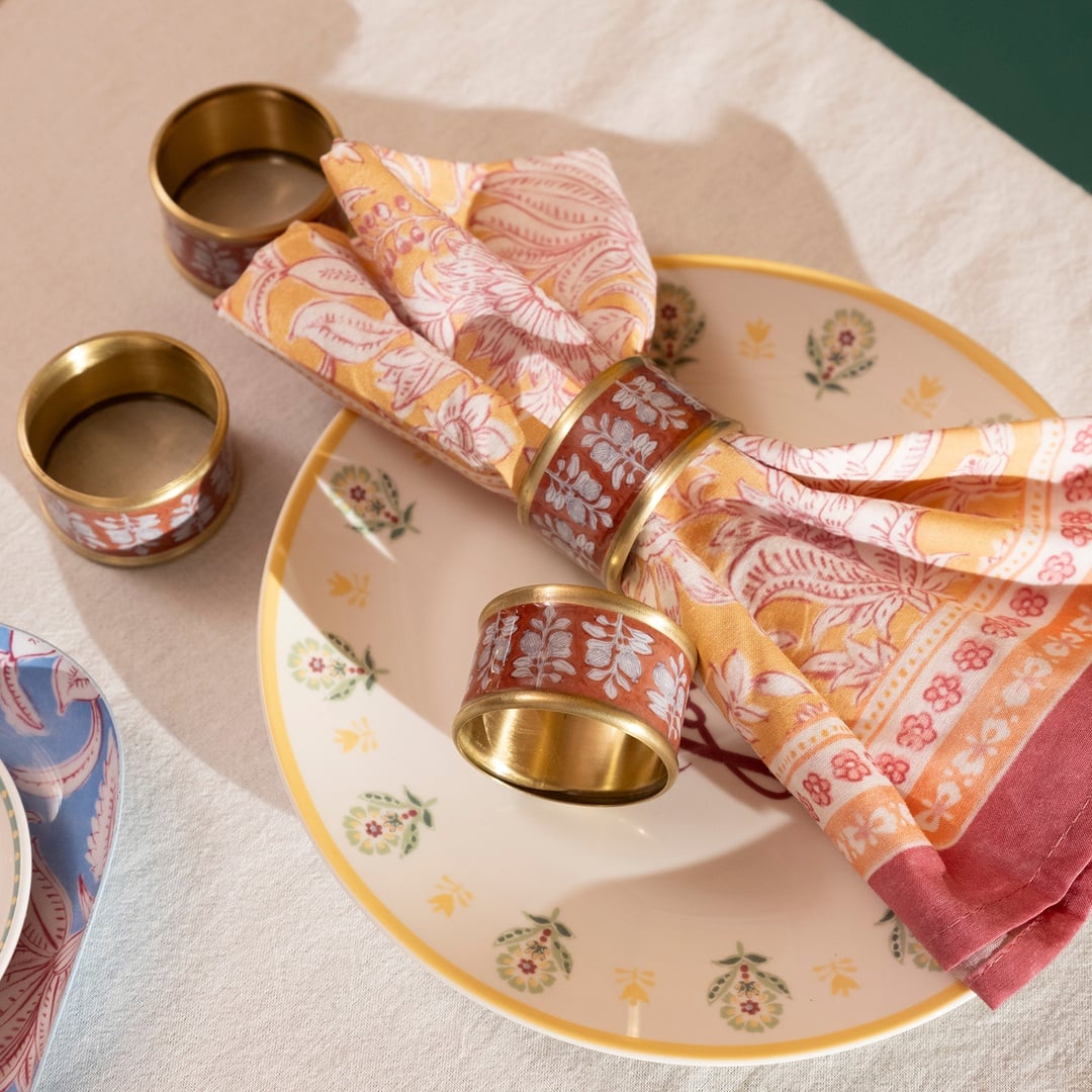 Agra Pirinç Peçete Halkası 5 Cm Kıremıt