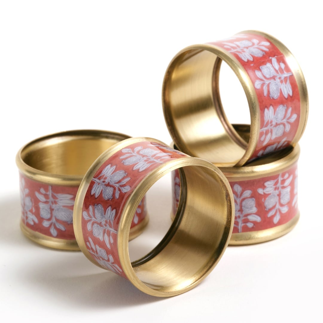 Agra Pirinç Peçete Halkası 5 Cm Kıremıt