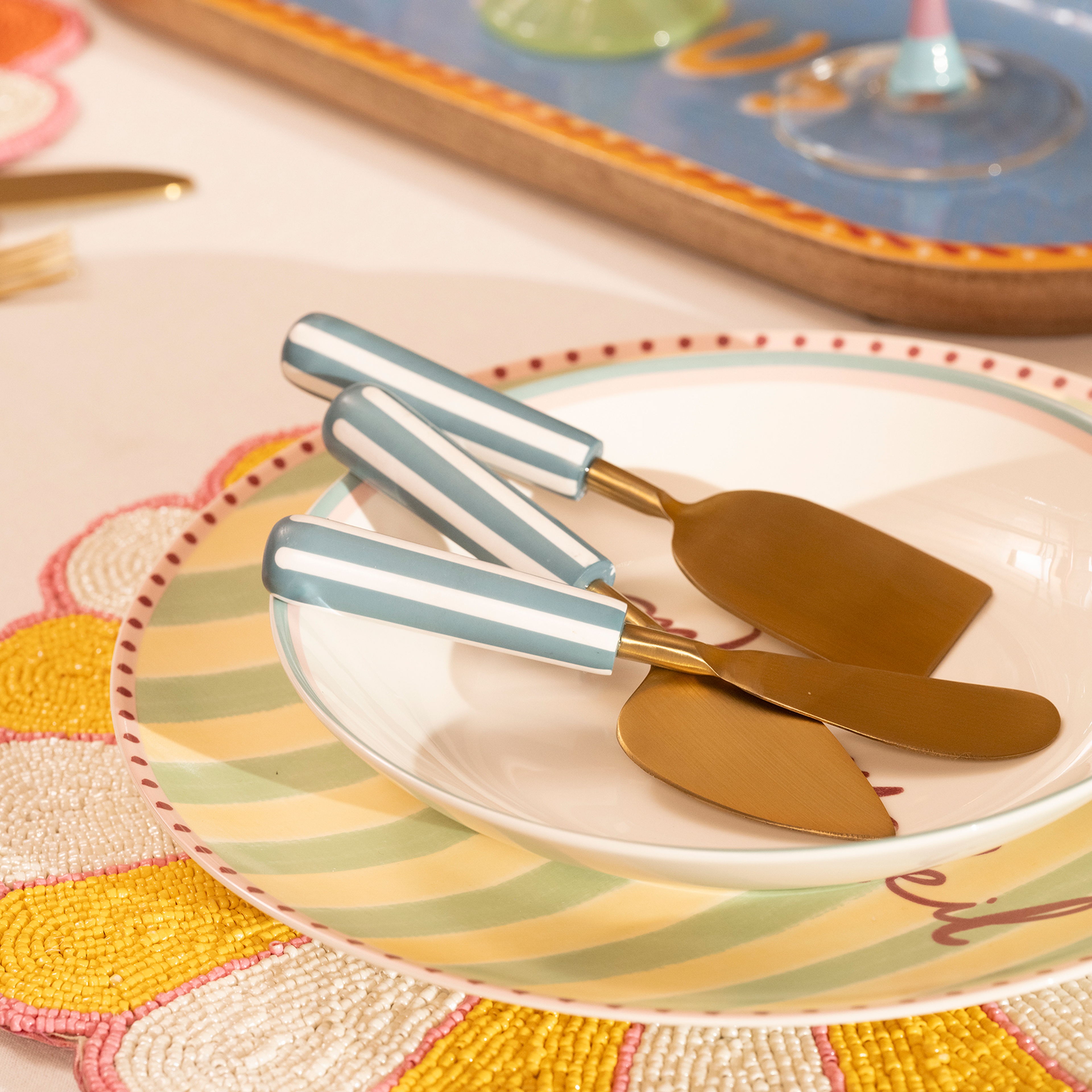 Rampur Çelik - Reçine Servis Seti 16x4 Cm Yeşil 8684464027395