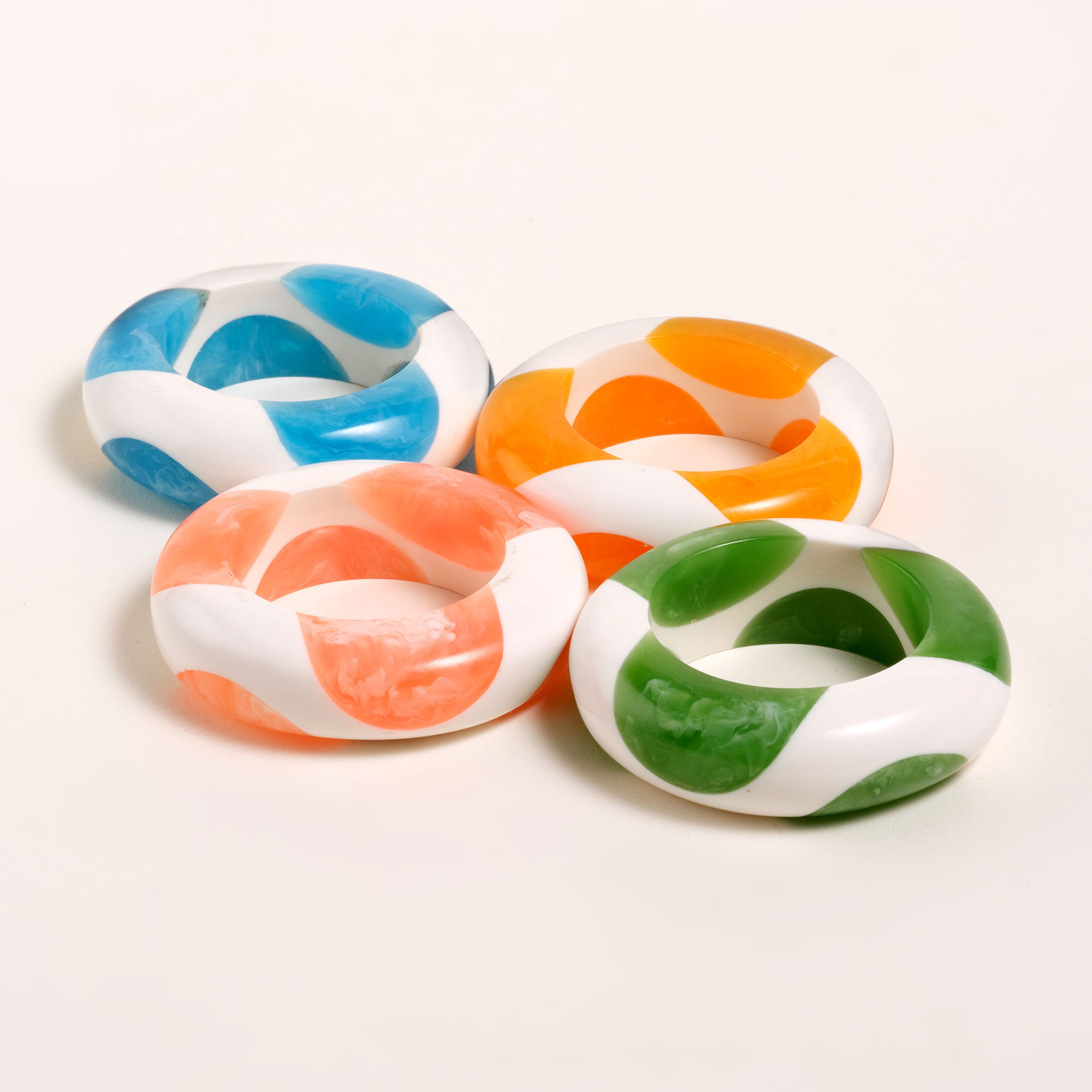 Tanda Reçine Peçete Halkası 6x6x2 Cm Renkli