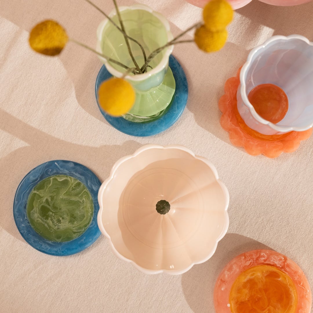 Tanda Reçine Bardak Altlığı 10x10x1 Cm Renkli