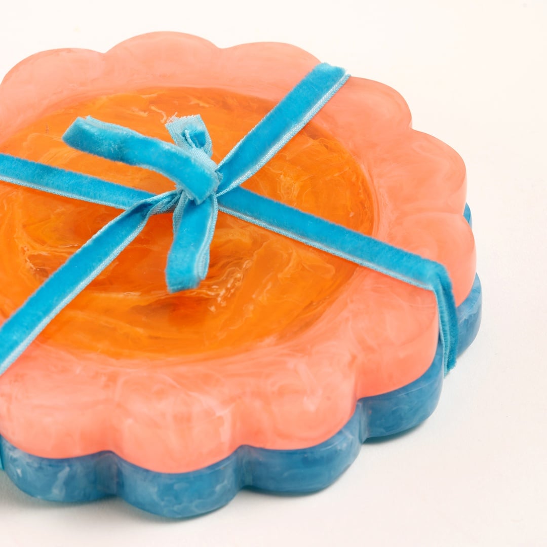 Tanda Reçine Bardak Altlığı 10x10x1 Cm Renkli