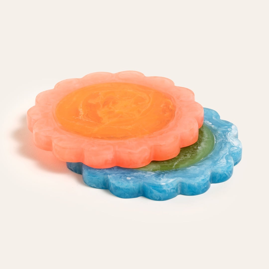 Tanda Reçine Bardak Altlığı 10x10x1 Cm Renkli