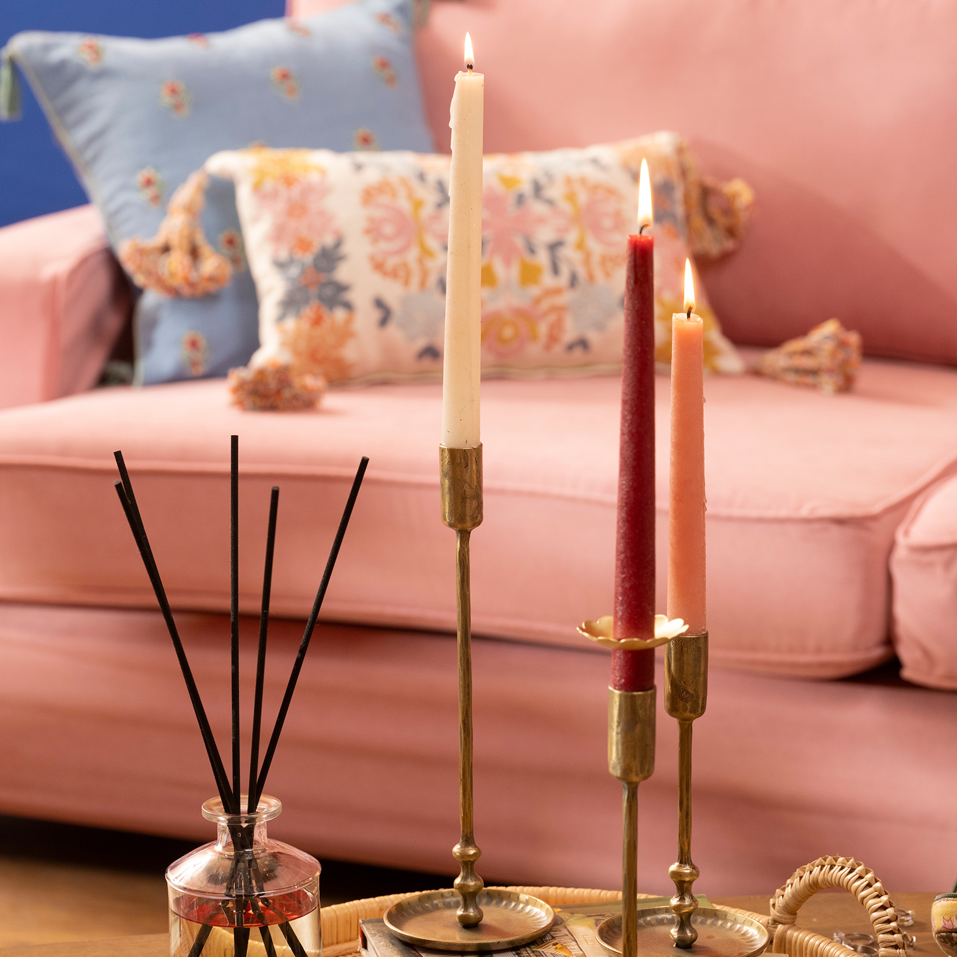 Bıjnor Metal Şamdan 10x10x30 Cm Altın