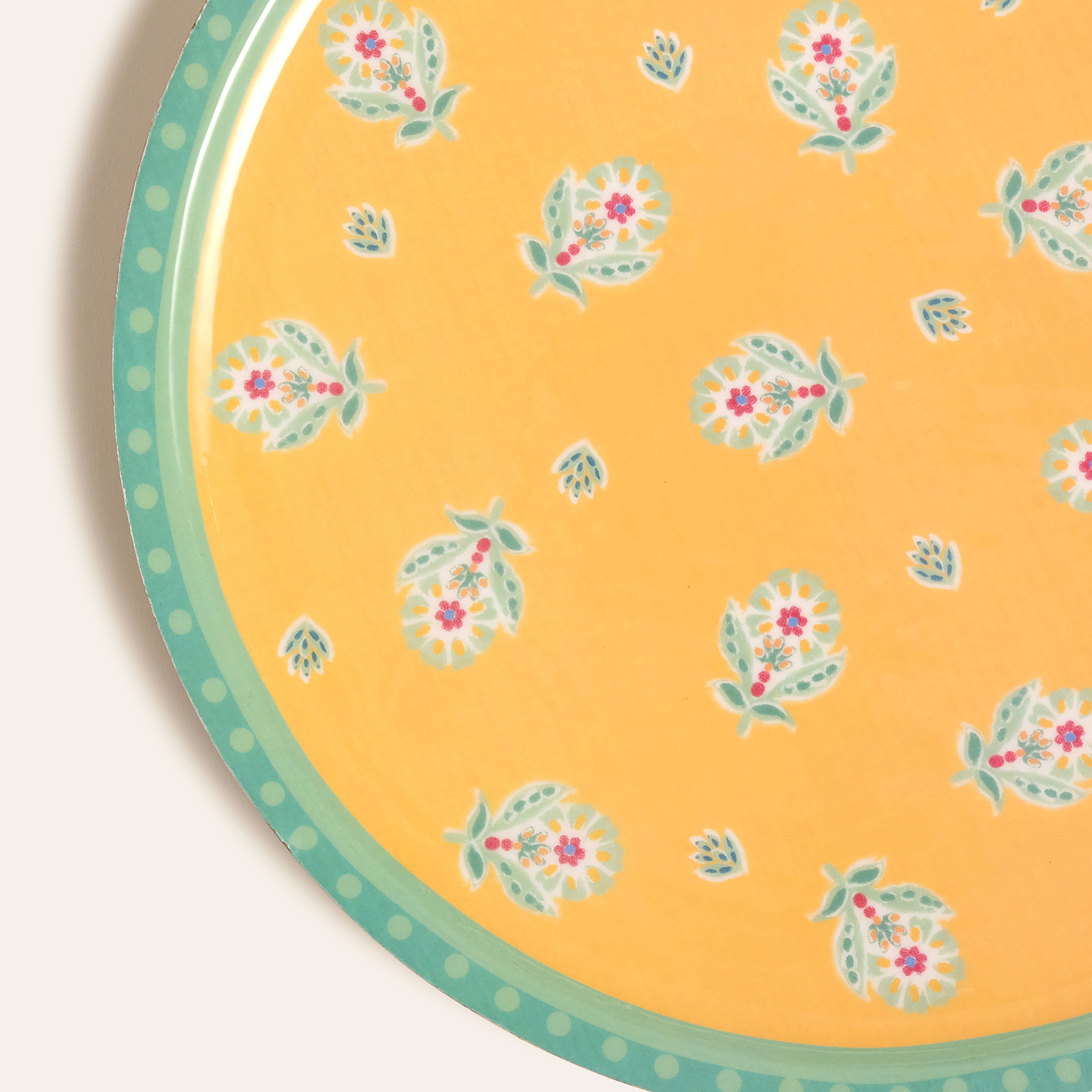 Lakrı Mango Ağacı Sunum Tahtası 36x36x2 Cm Yeşil