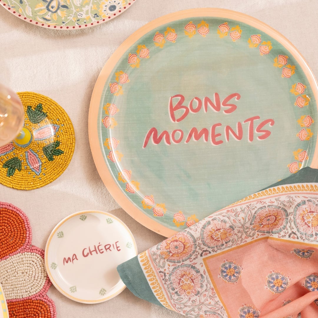 Lakrı Mango Ağacı Sunum Tahtası 25x25x2 Cm Yeşil