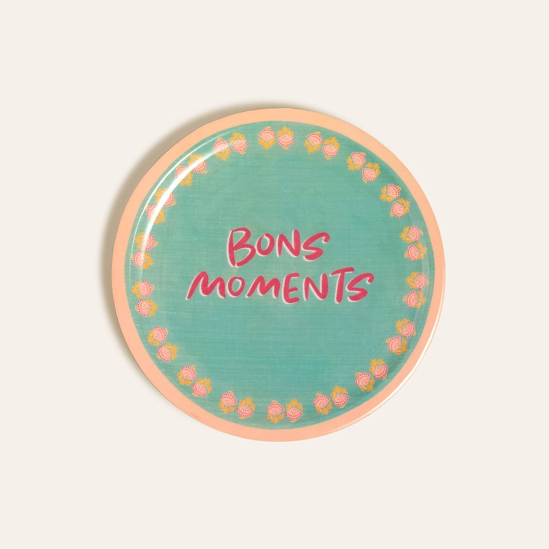 Lakrı Mango Ağacı Sunum Tahtası 25x25x2 Cm Yeşil