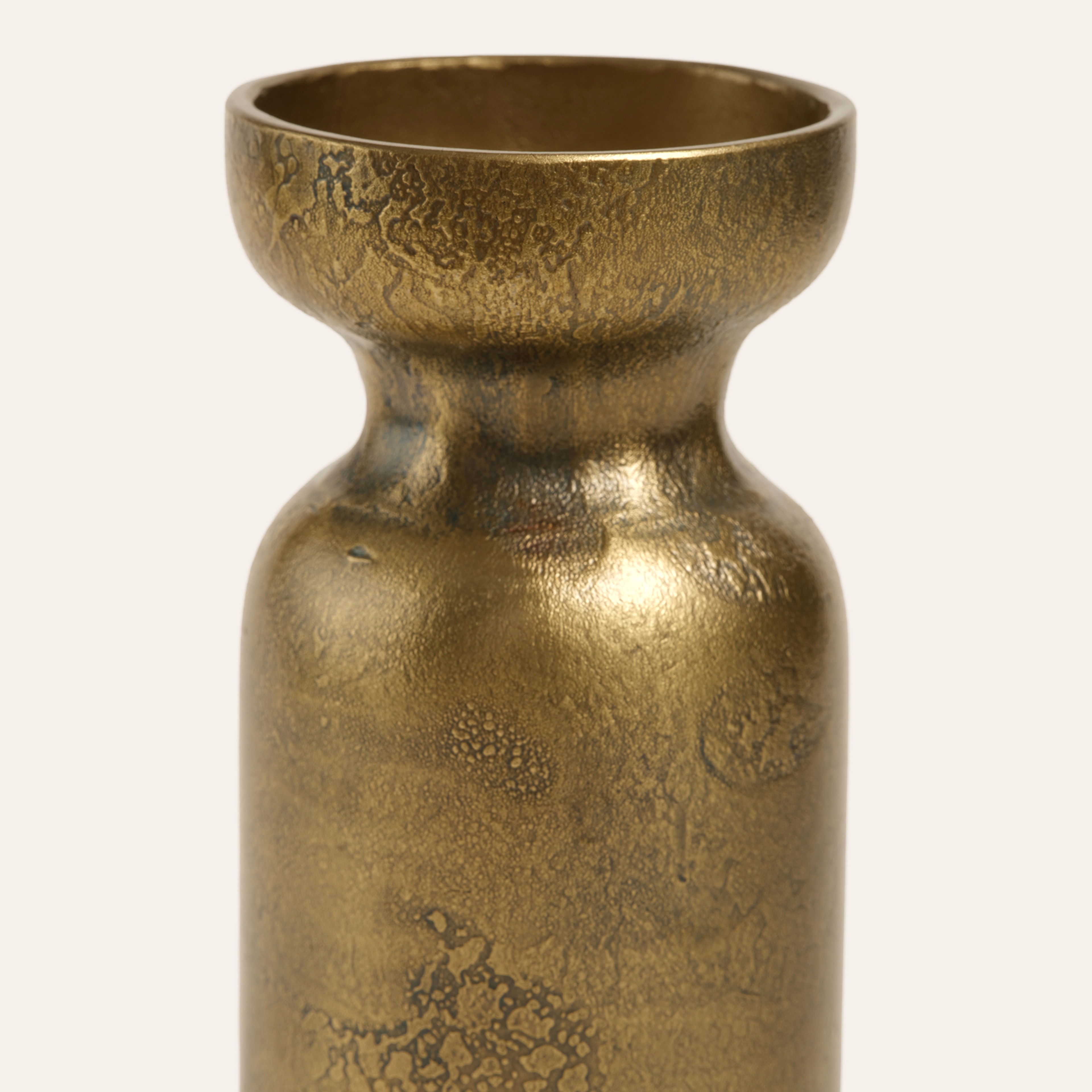 Bıjnor Metal Mumluk 5x5x13 Cm Altın