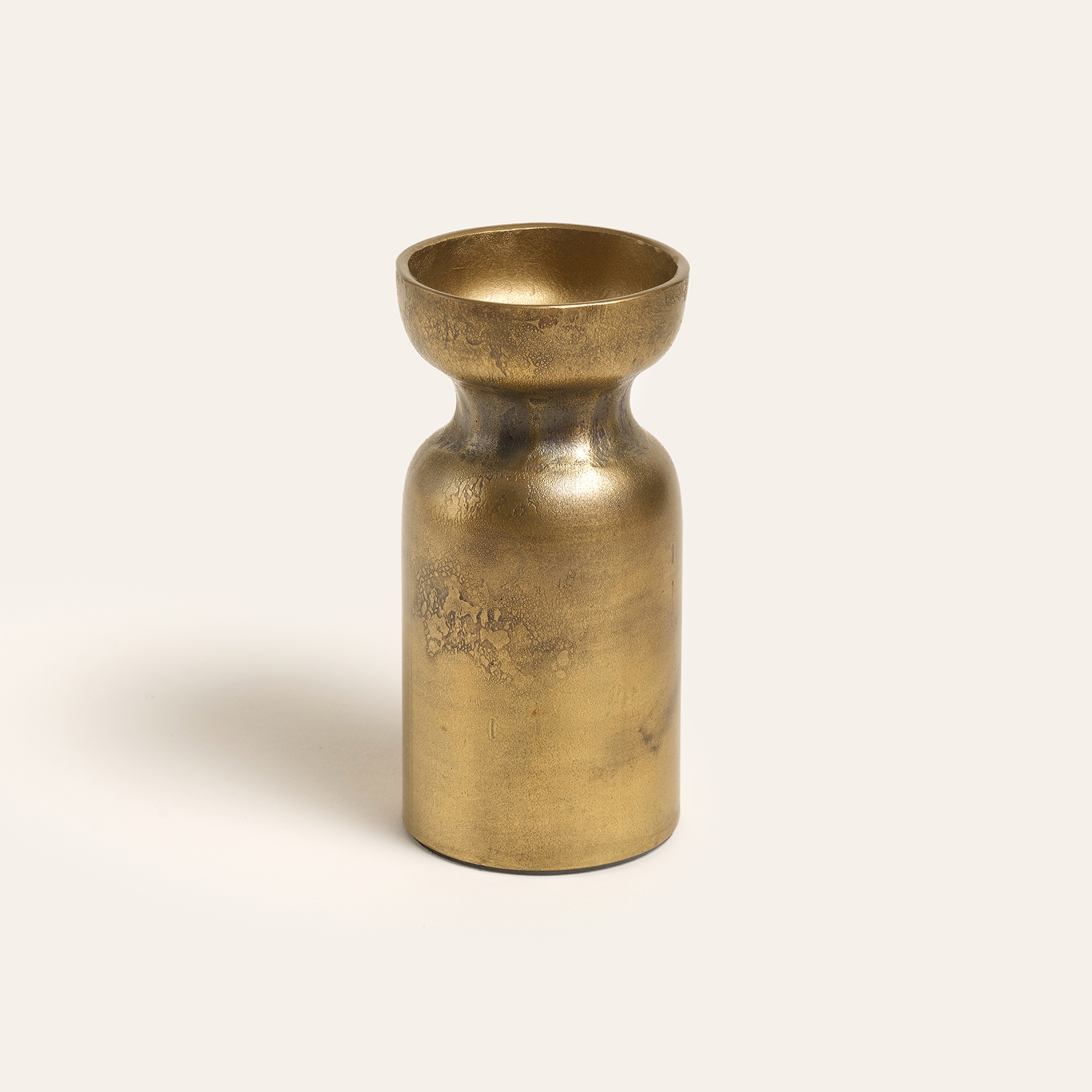 Bıjnor Metal Mumluk 5x5x11 Cm Altın