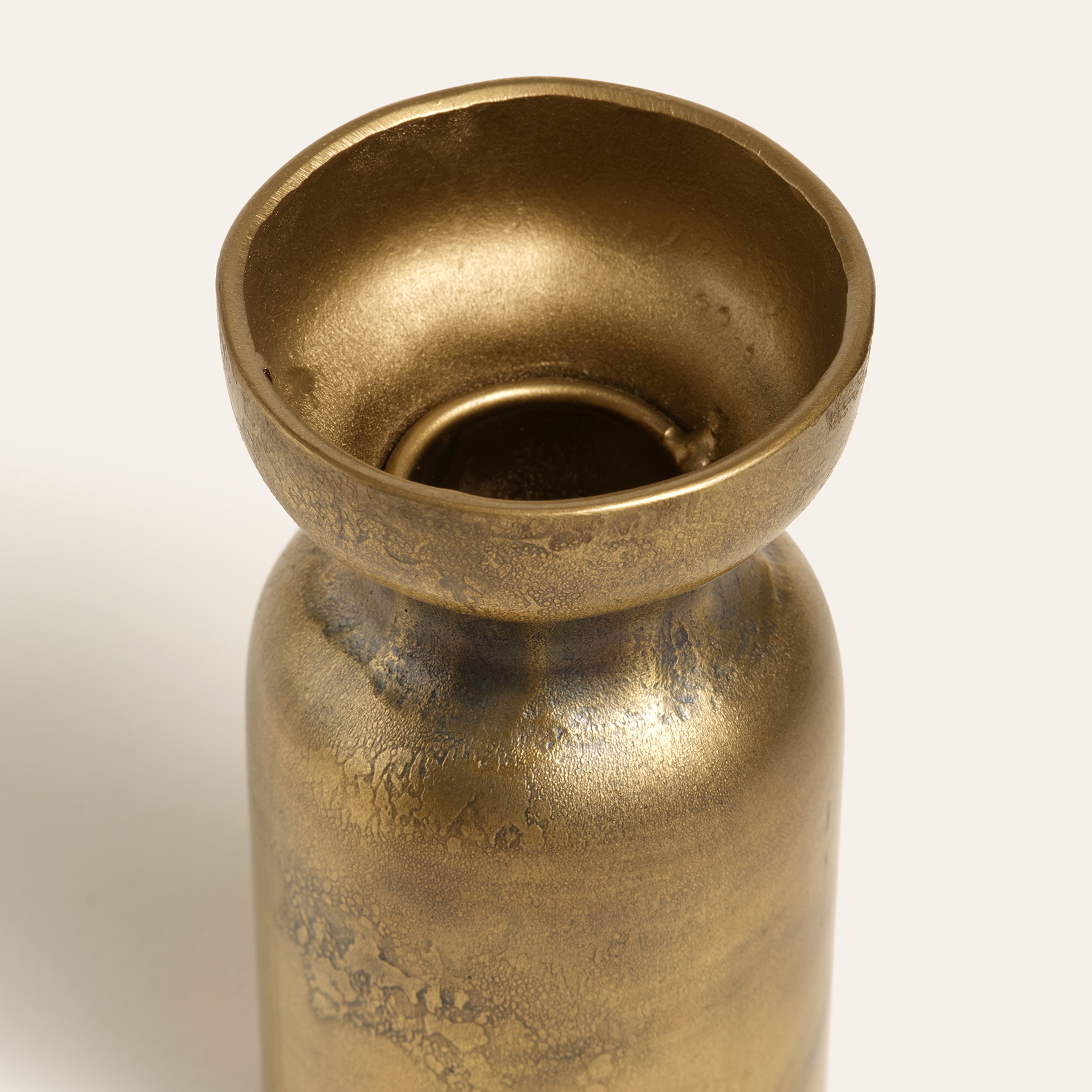 Bıjnor Metal Mumluk 5x5x11 Cm Altın