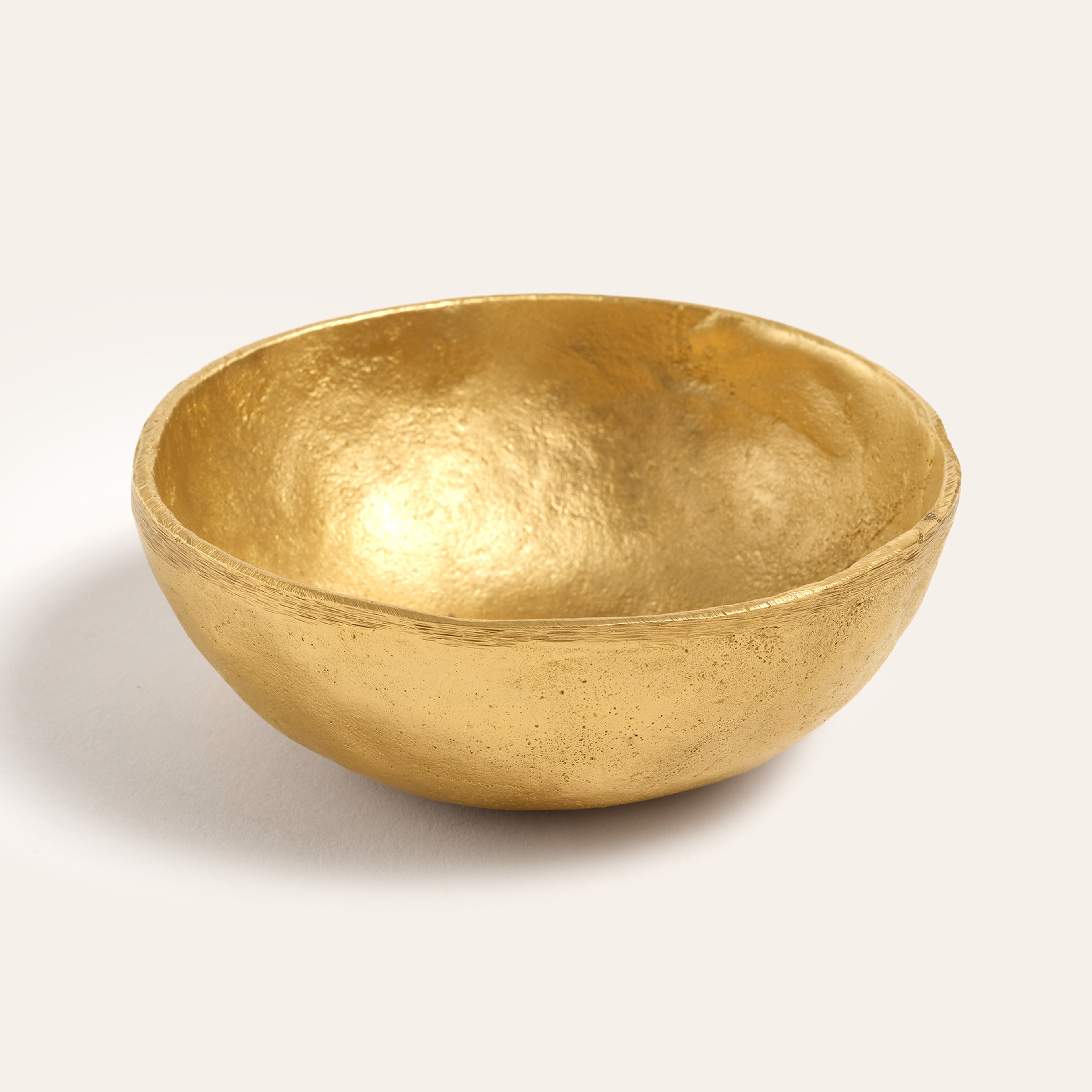 Lotus Pirinç Dekoratif Obje 10x10x4 Cm Mat Altın