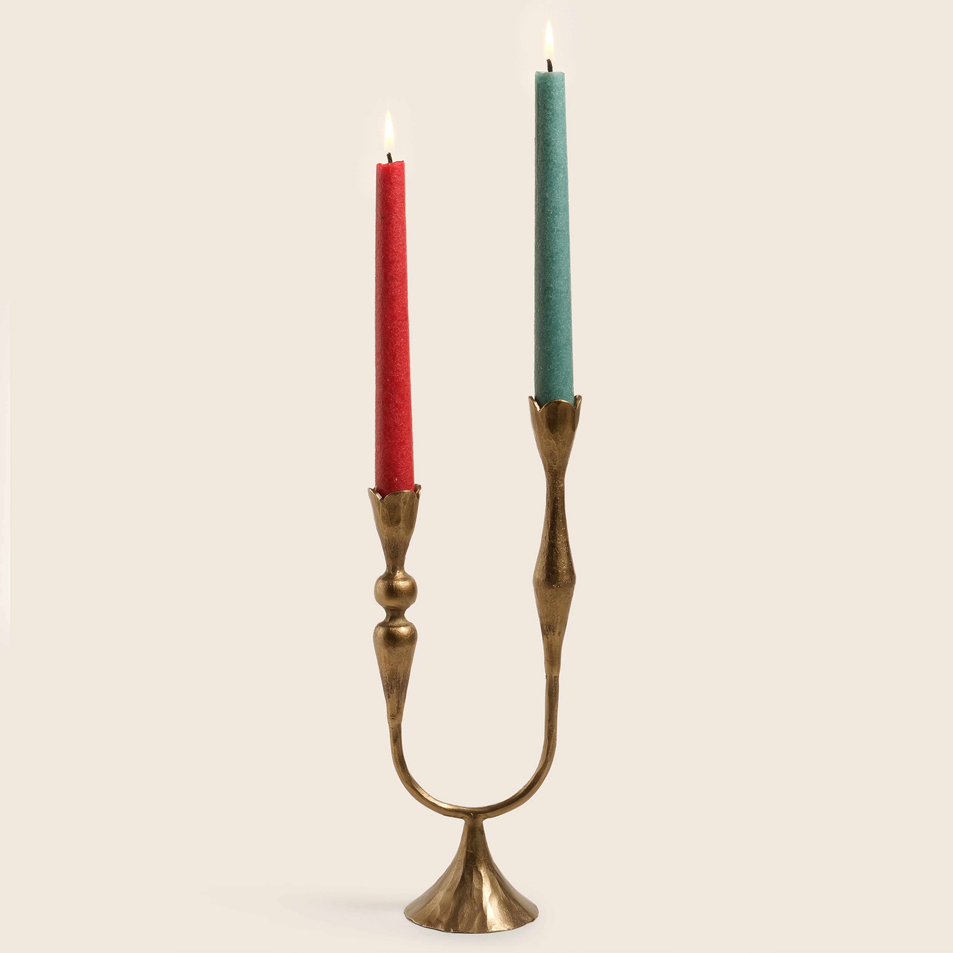 Lotus Metal Şamdan 8x11x30 Cm Altın