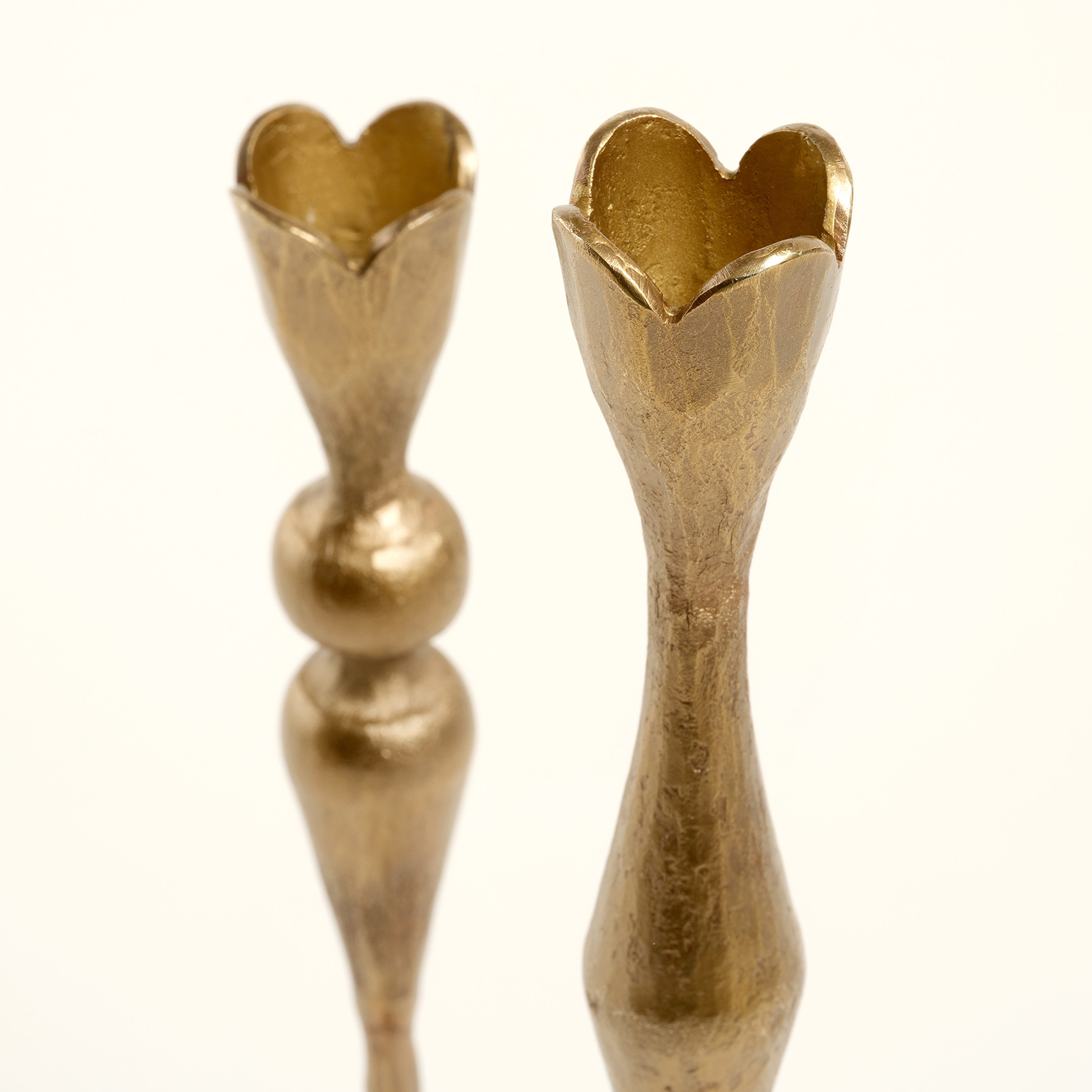 Lotus Metal Şamdan 8x11x30 Cm Altın