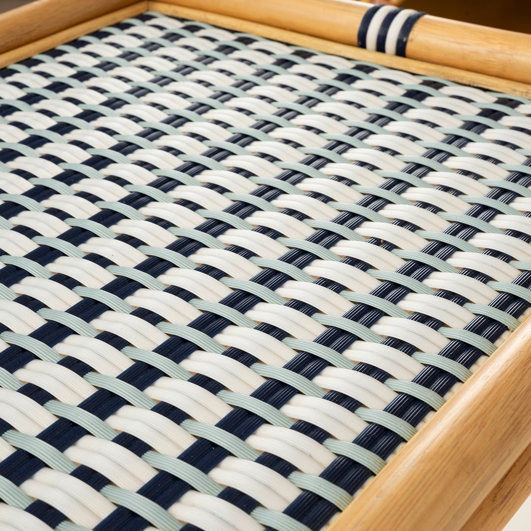 Java Rattan - Synthetıc Servis Arabası 78x46x85 Cm Mavi