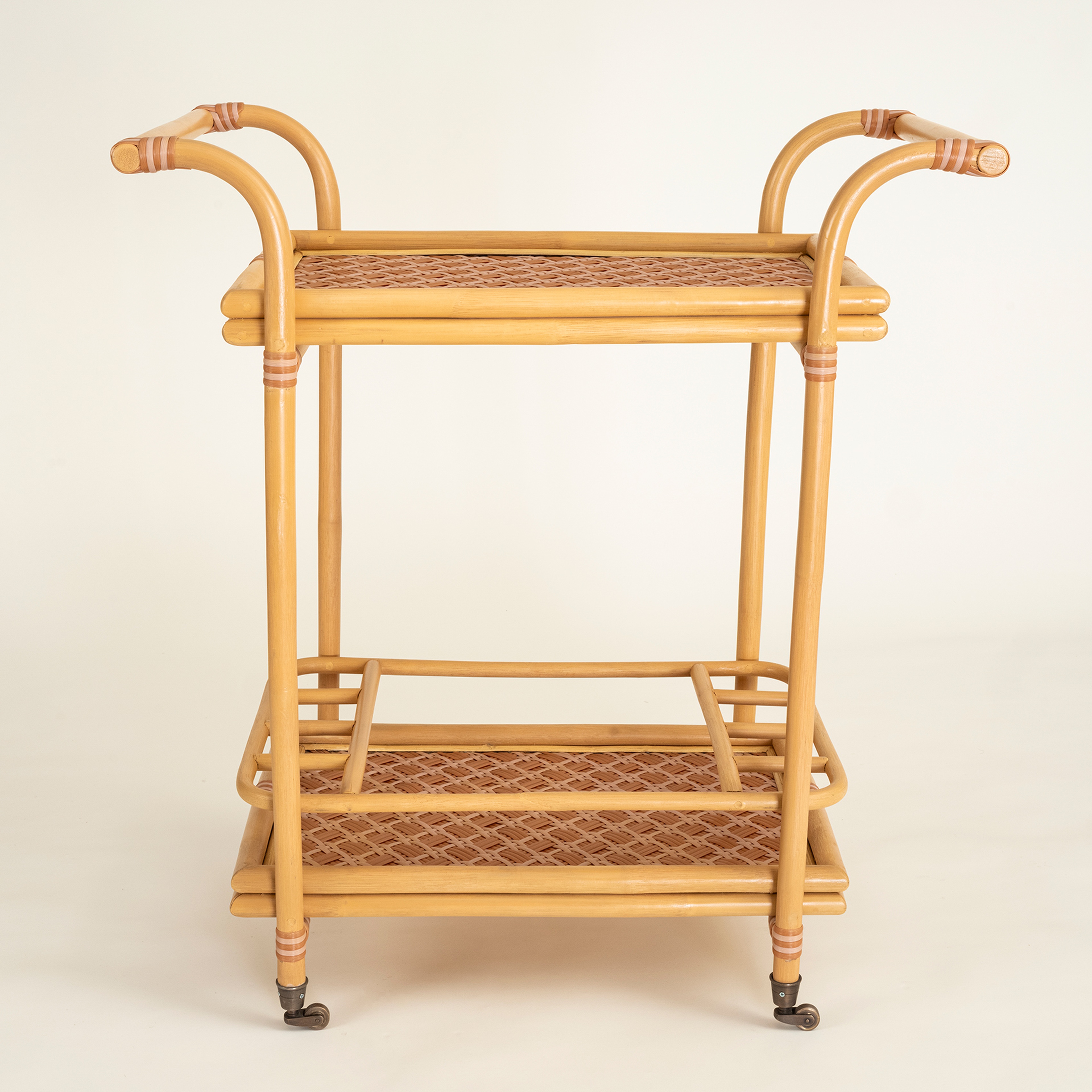 Java Rattan - Synthetıc Servis Arabası 78x46x85 Cm Turuncu