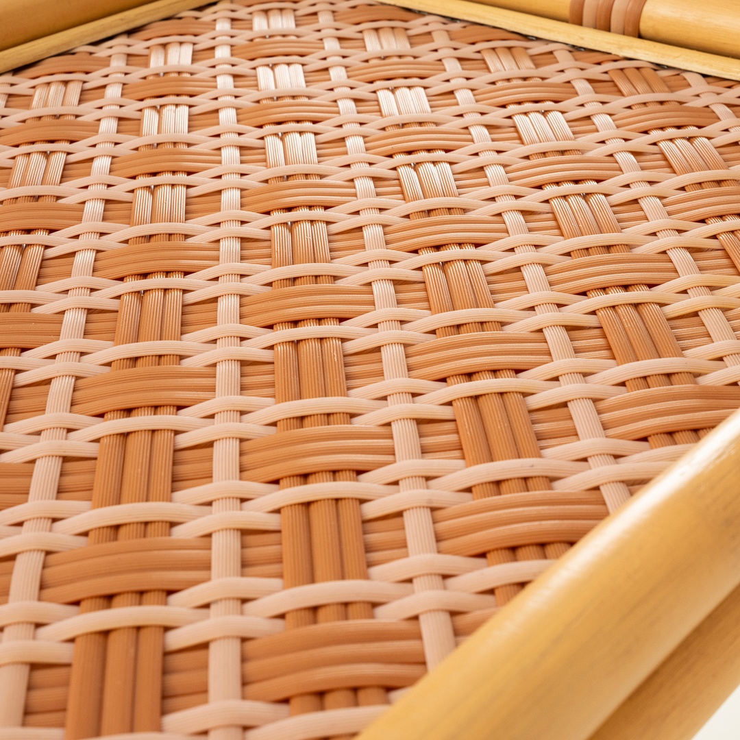 Java Rattan - Synthetıc Servis Arabası 78x46x85 Cm Turuncu