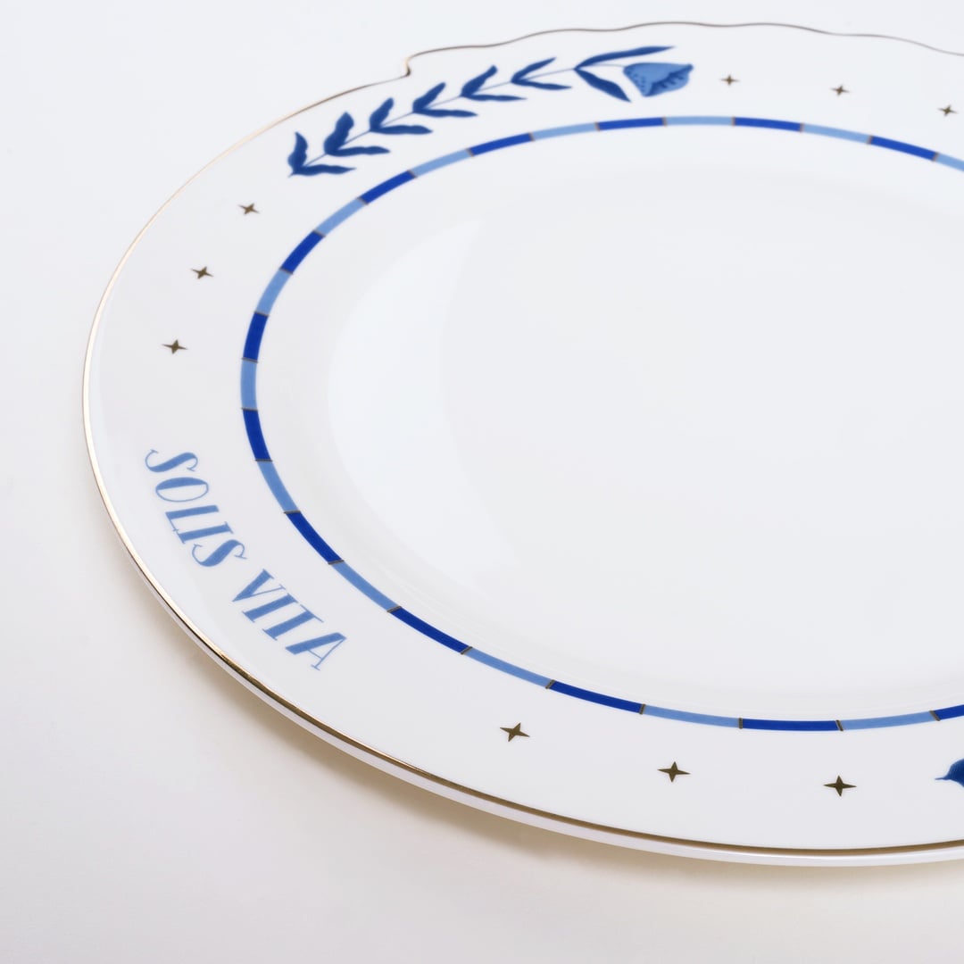 Luohu Porselen Servis Tabağı 28x28x2 Cm Beyaz