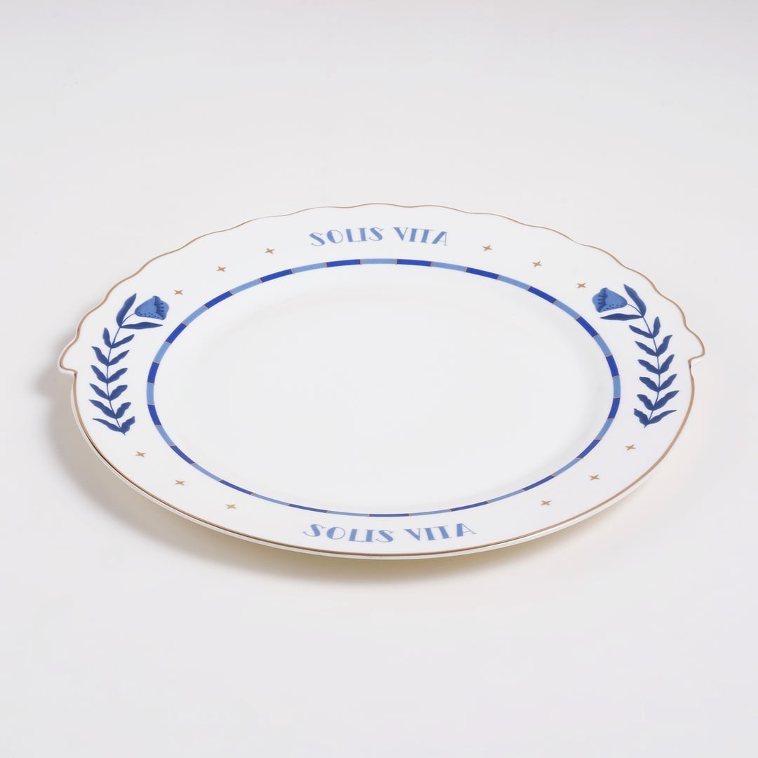 Luohu Porselen Servis Tabağı 28x28x2 Cm Beyaz