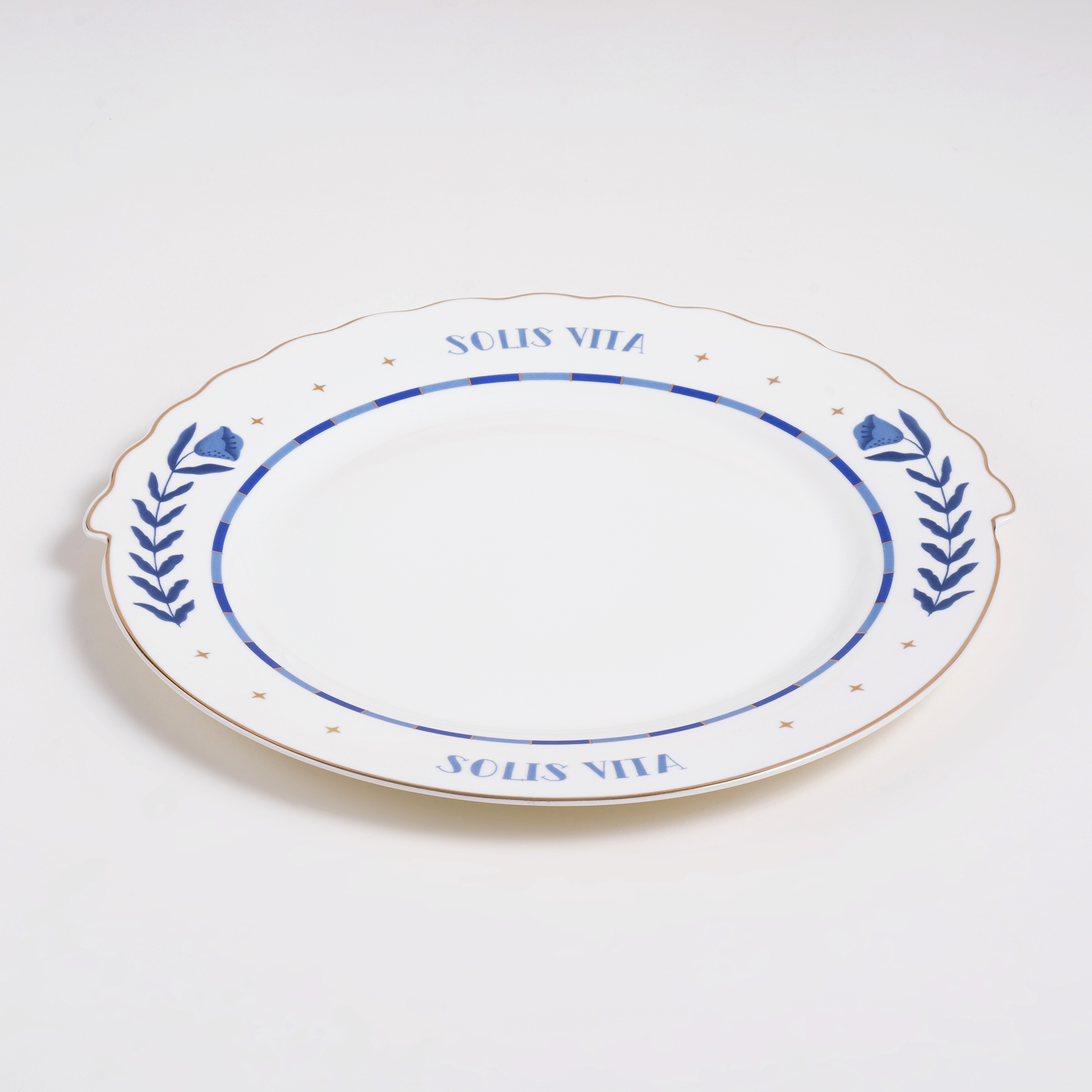 Luohu Porselen Servis Tabağı 28x28x2 Cm Beyaz