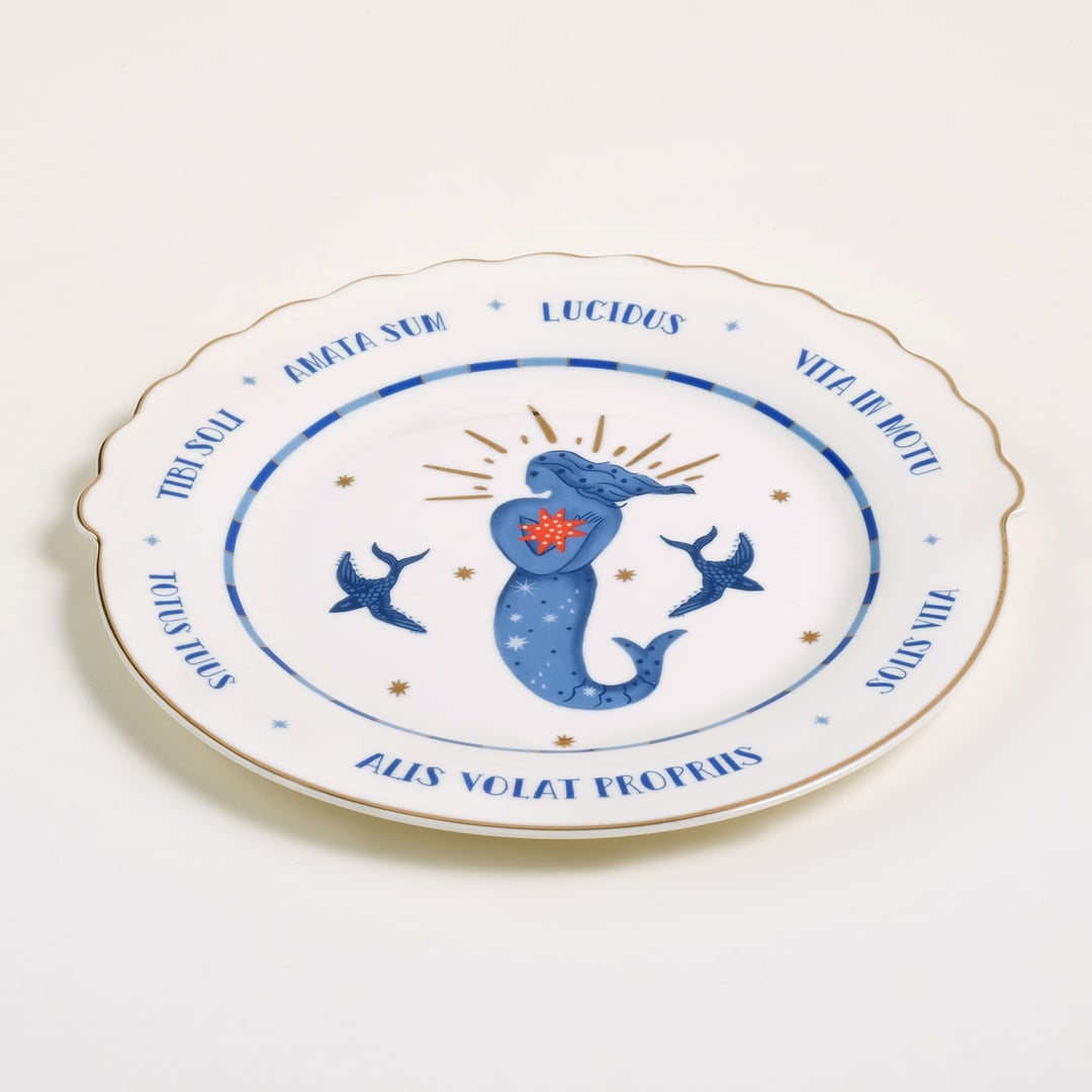 Luohu Porselen Pasta Tabağı 20x20x2 Cm Beyaz