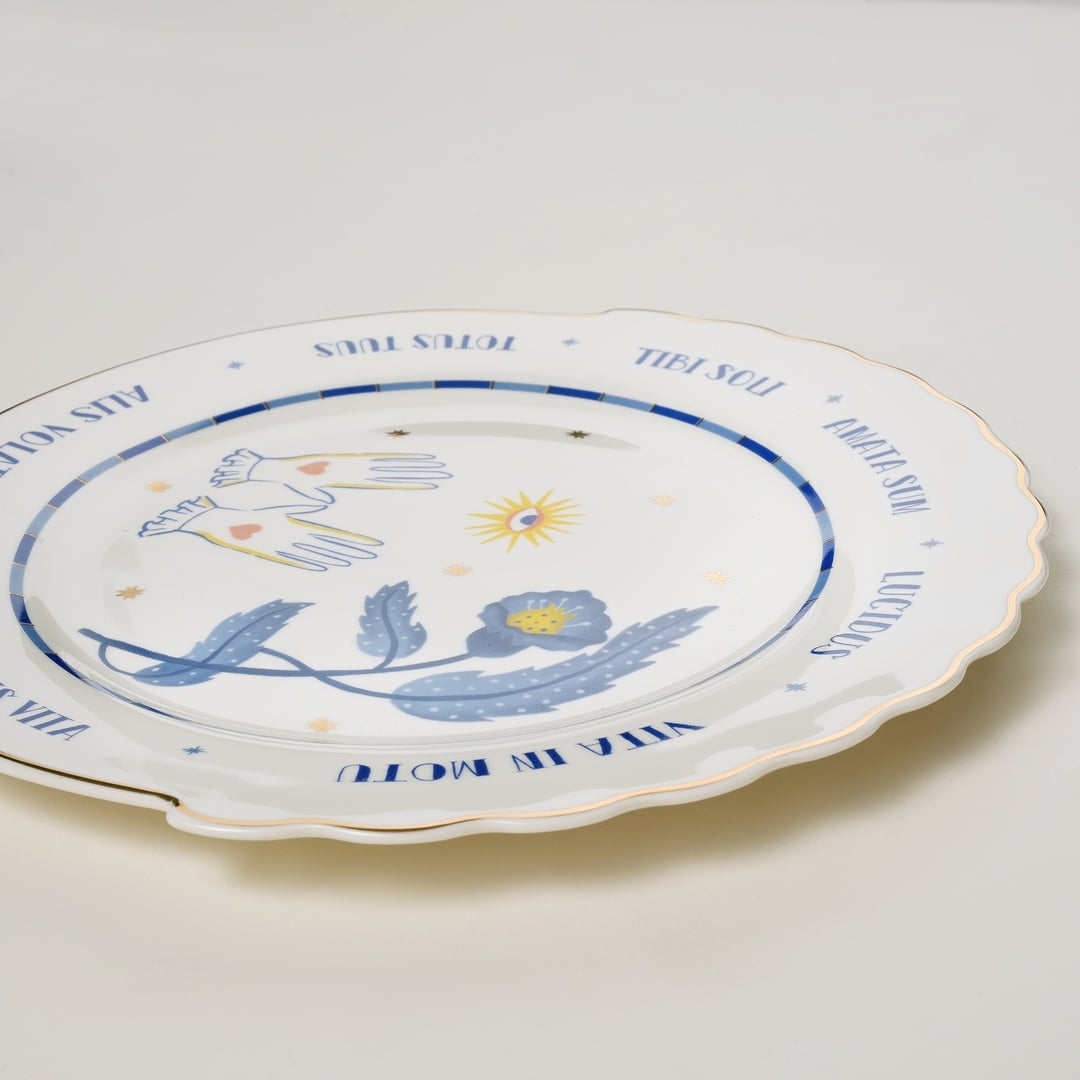 Luohu Porselen Pasta Tabağı 20x20x2 Cm Beyaz