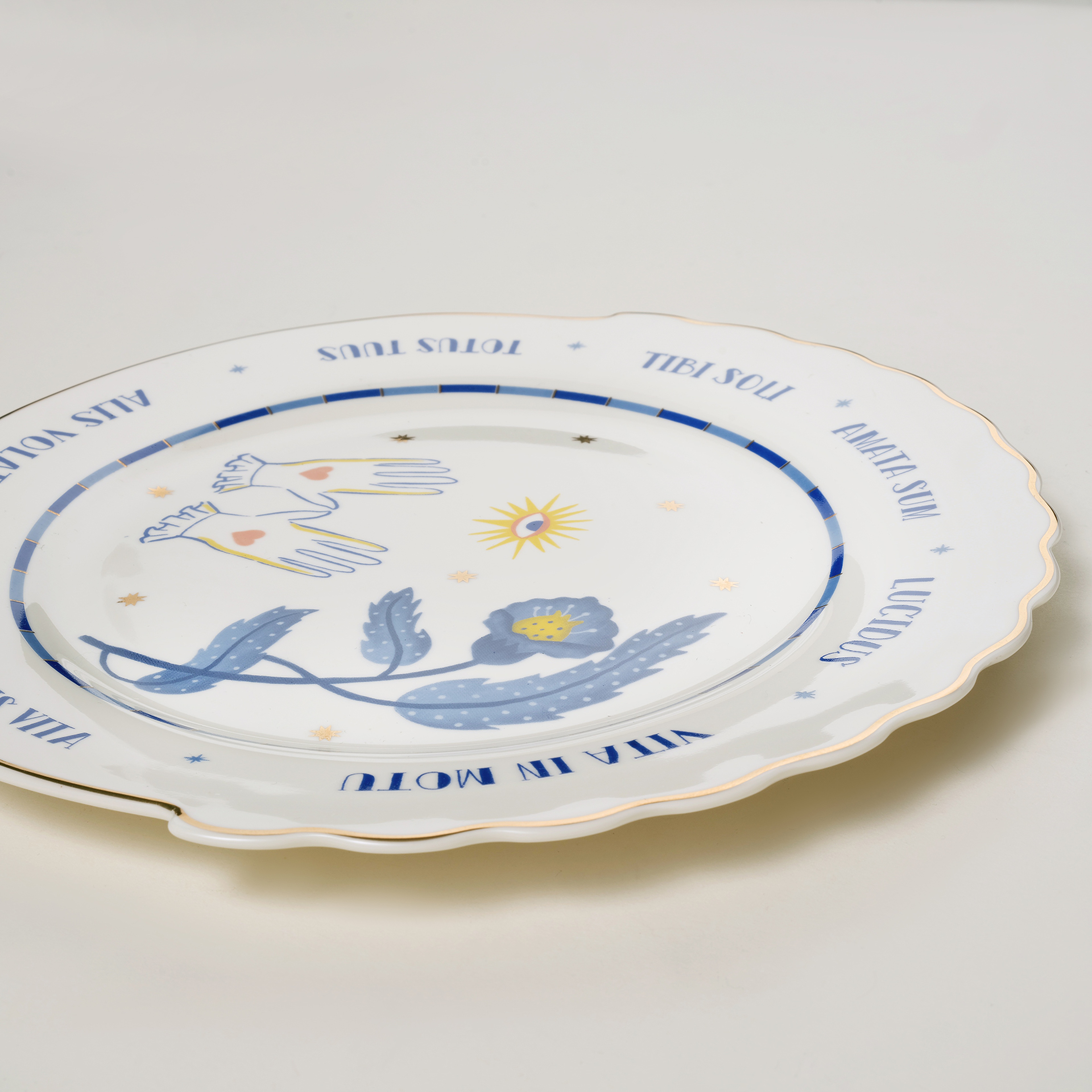 Luohu Porselen Pasta Tabağı 20x20x2 Cm Beyaz