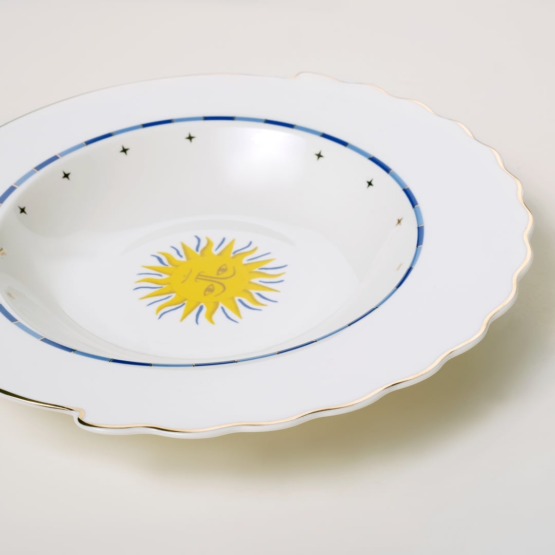 Luohu Porselen Çukur Tabak 23x23x4 Cm Beyaz