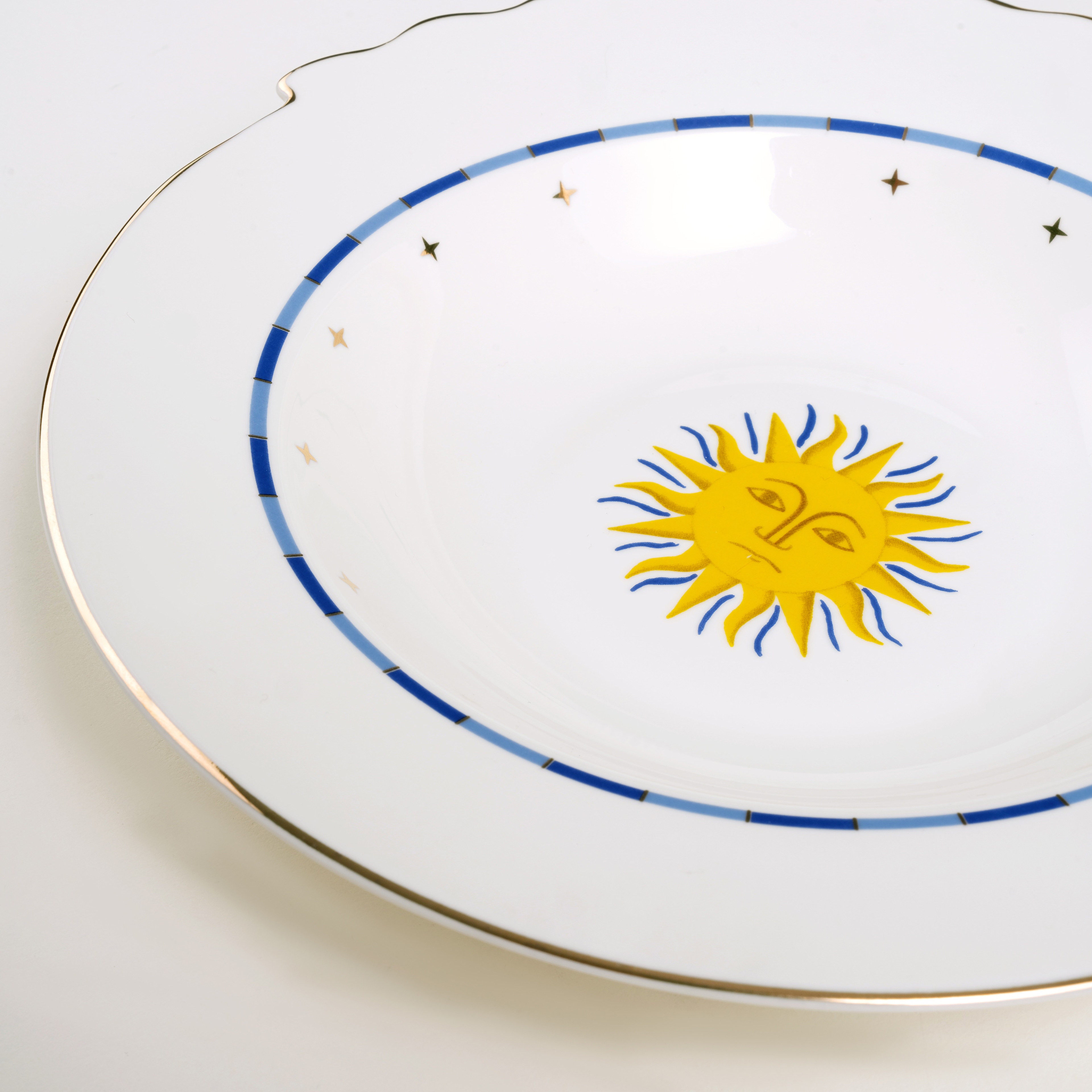 Luohu Porselen Çukur Tabak 23x23x4 Cm Beyaz