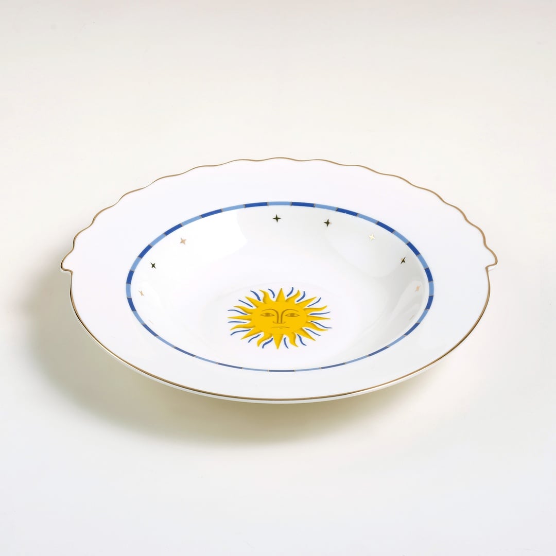 Luohu Porselen Çukur Tabak 23x23x4 Cm Beyaz