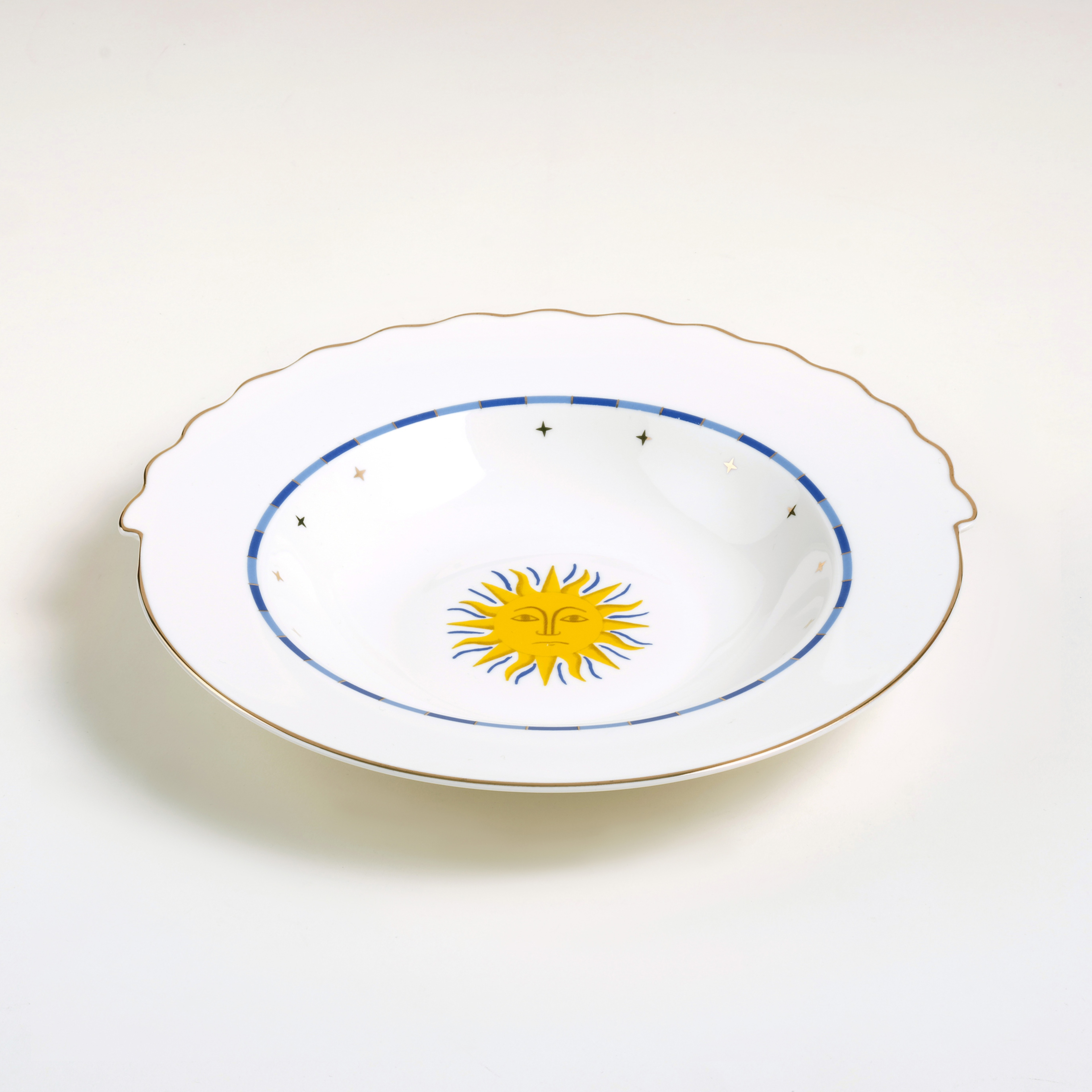 Luohu Porselen Çukur Tabak 23x23x4 Cm Beyaz