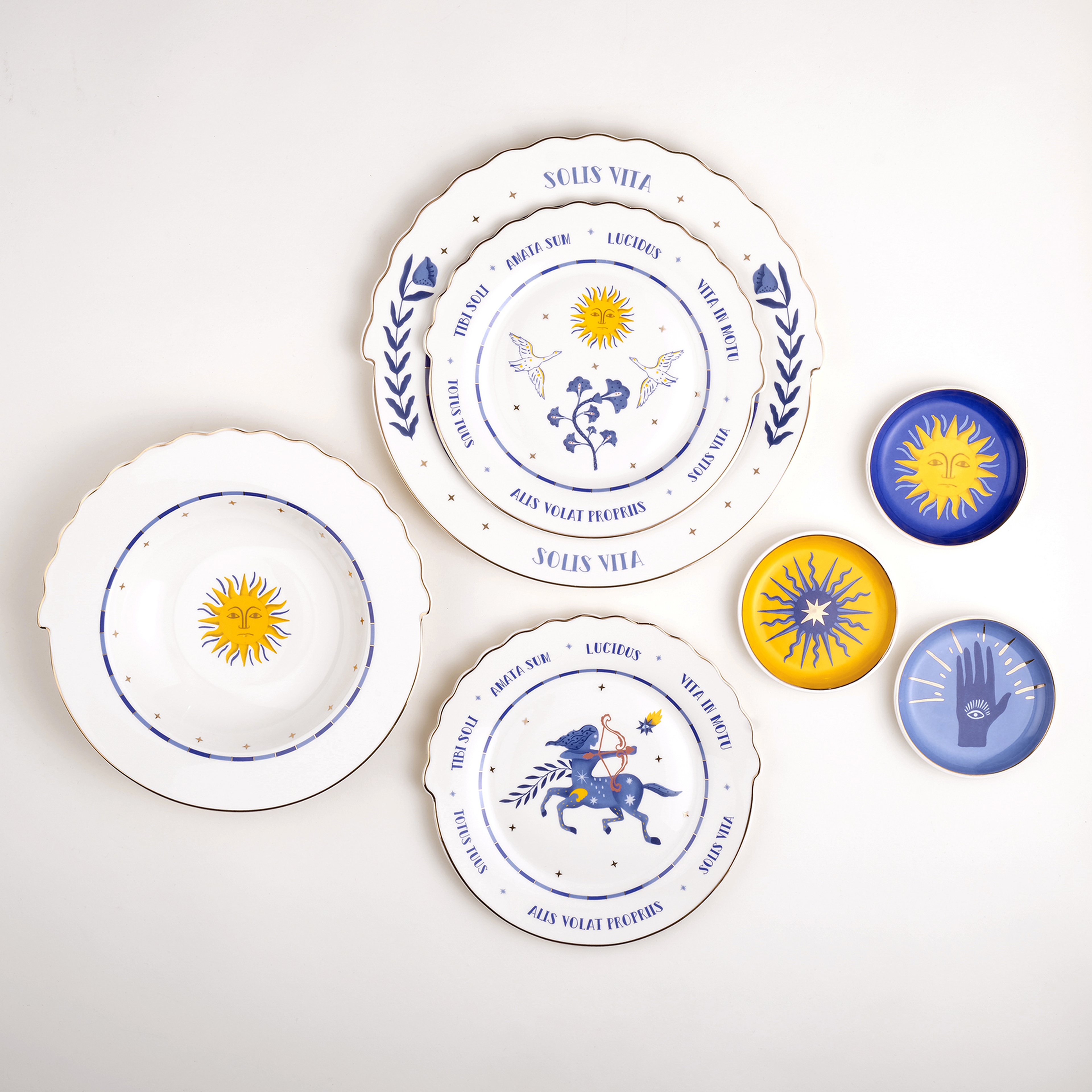 Luohu Porselen Çukur Tabak 23x23x4 Cm Beyaz