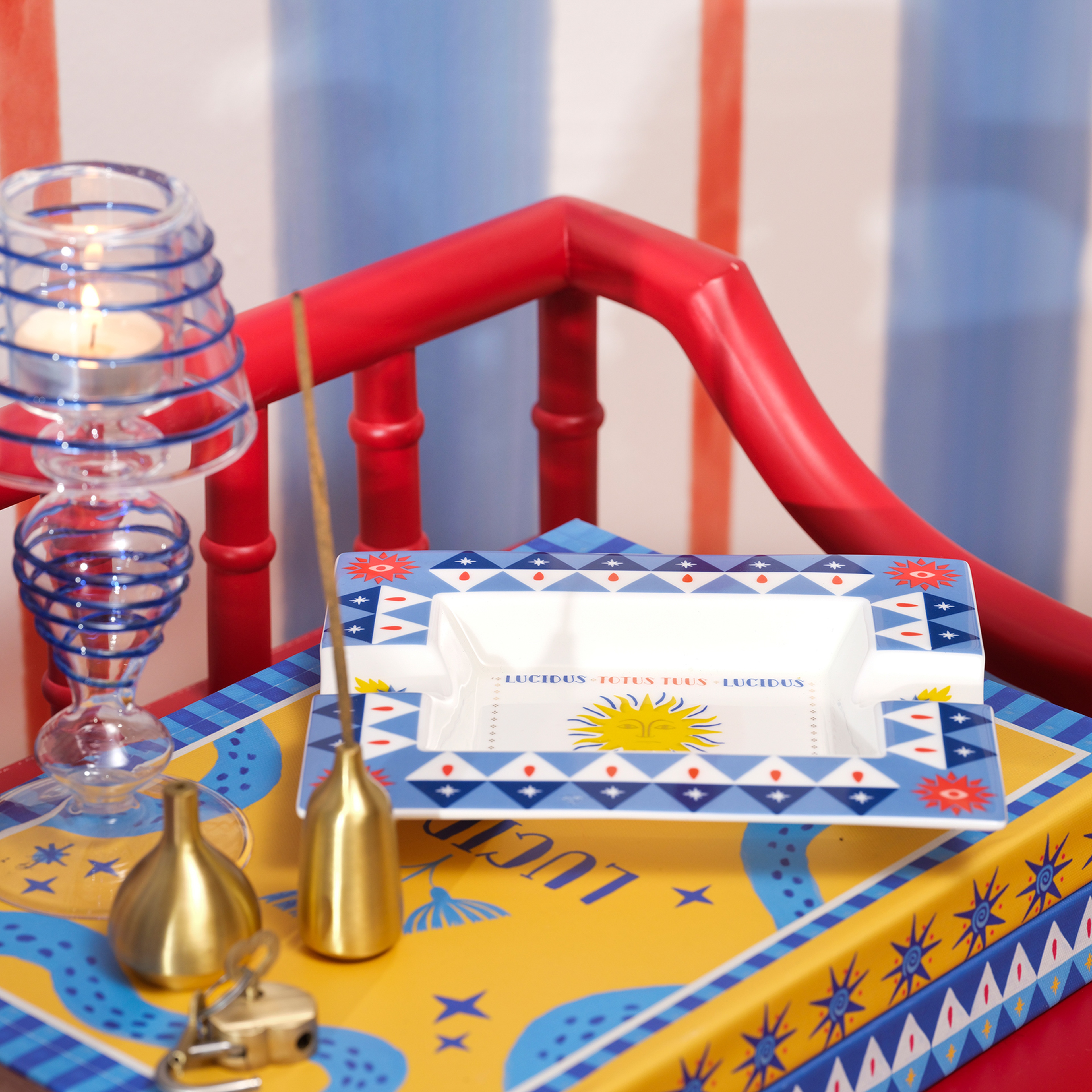 Luohu Porselen Kül Tablası 19x16x3 Cm Beyaz