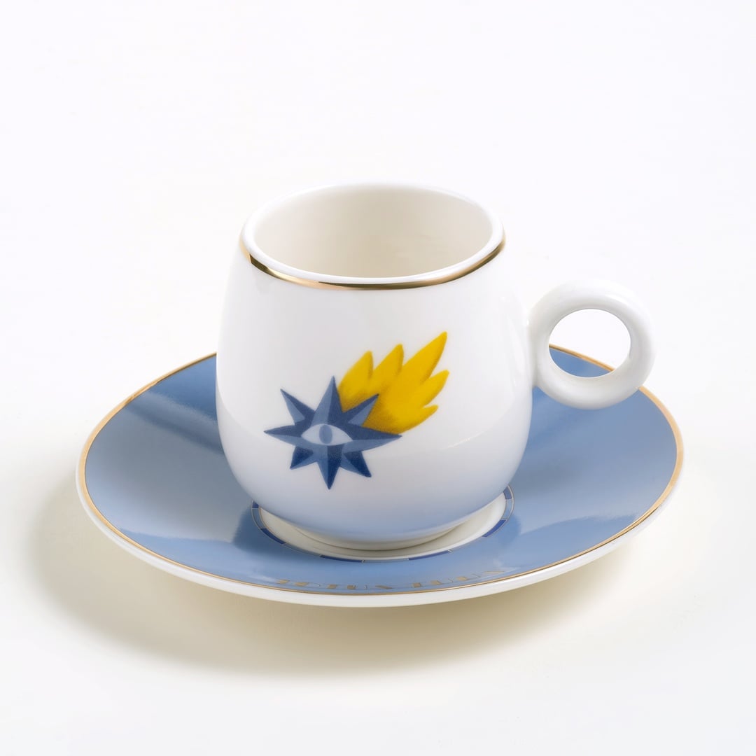 Luohu Porselen Kahve Seti 5x5x6 Cm Beyaz