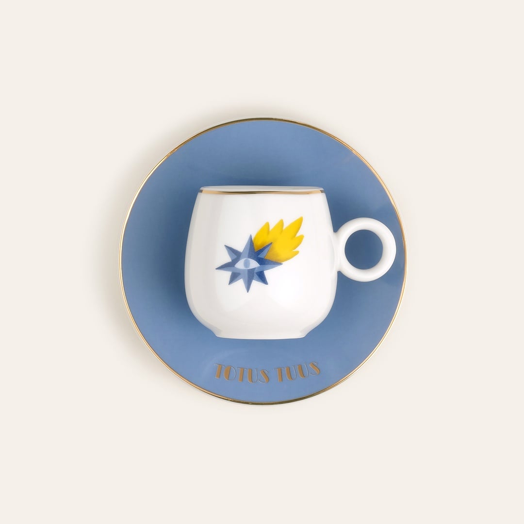 Luohu Porselen Kahve Seti 5x5x6 Cm Beyaz