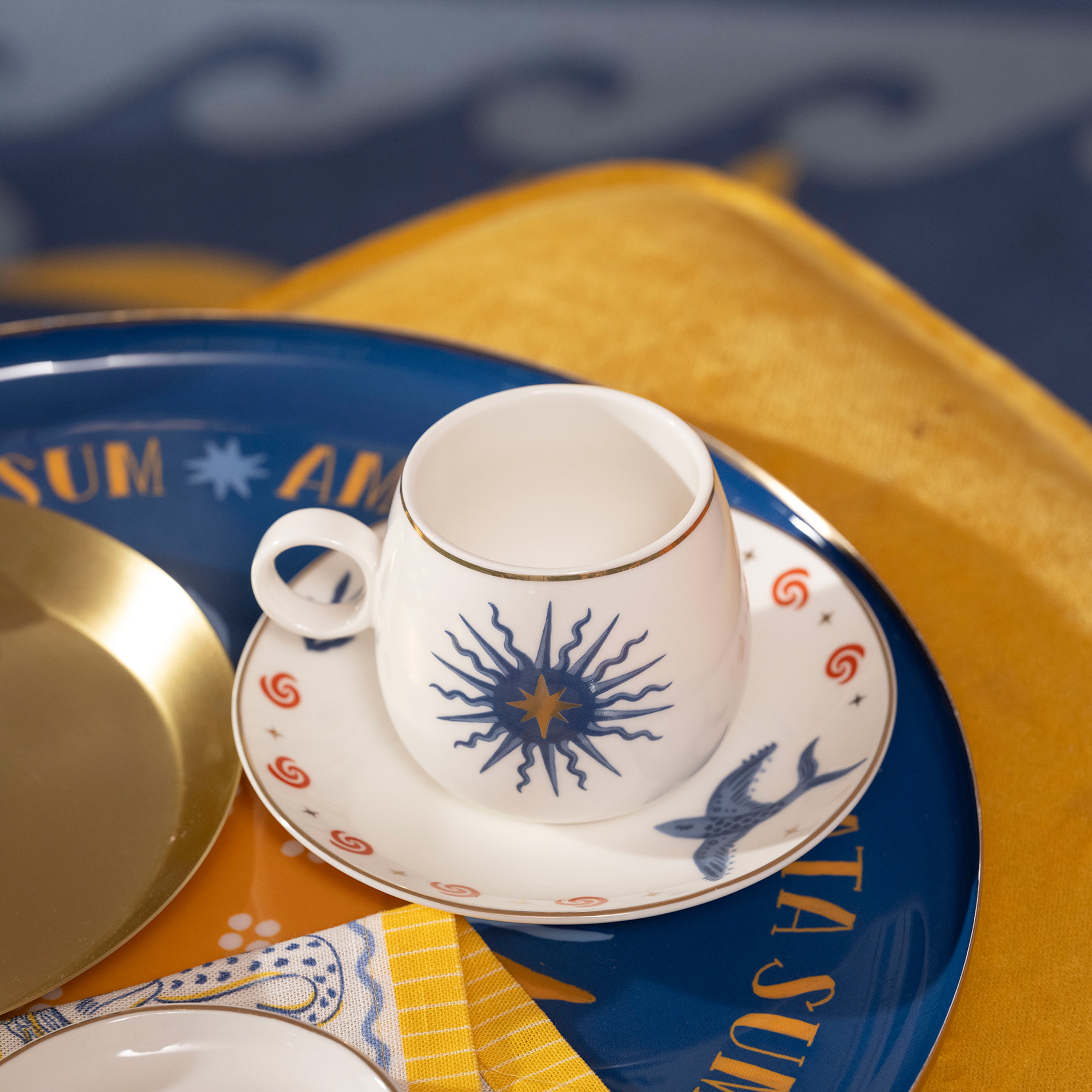 Luohu Porselen Çay Seti 6x6x7 Cm Beyaz