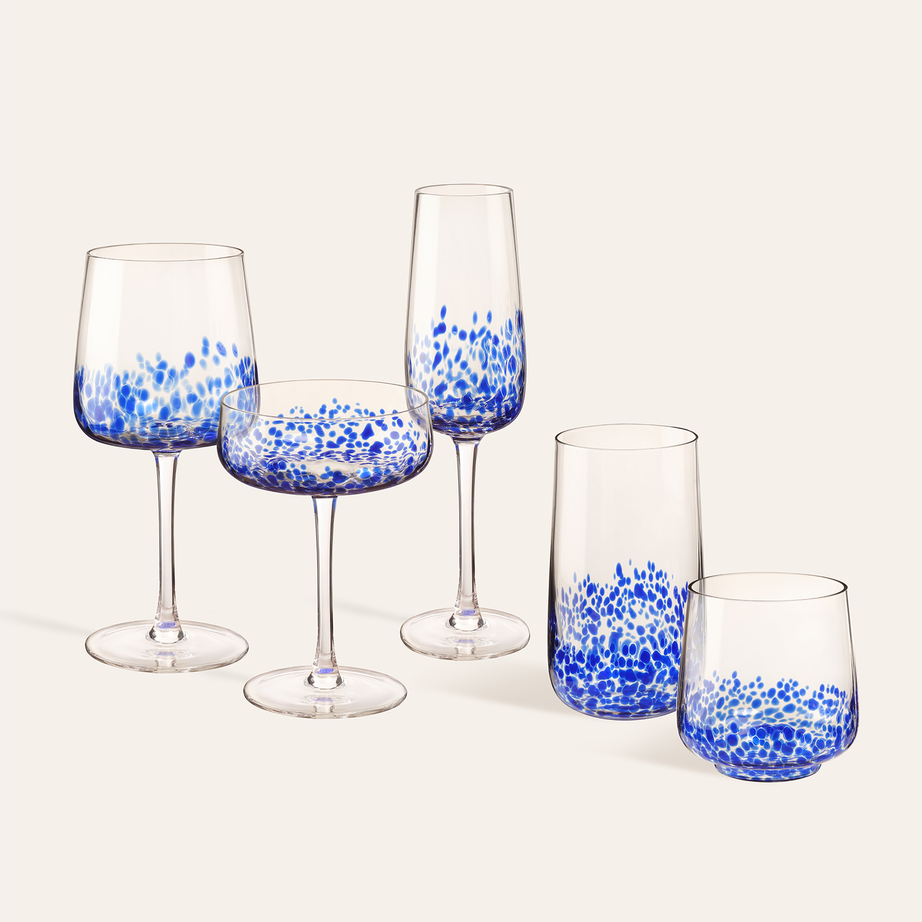 Henan Cam Kadeh 480 Ml Mavi