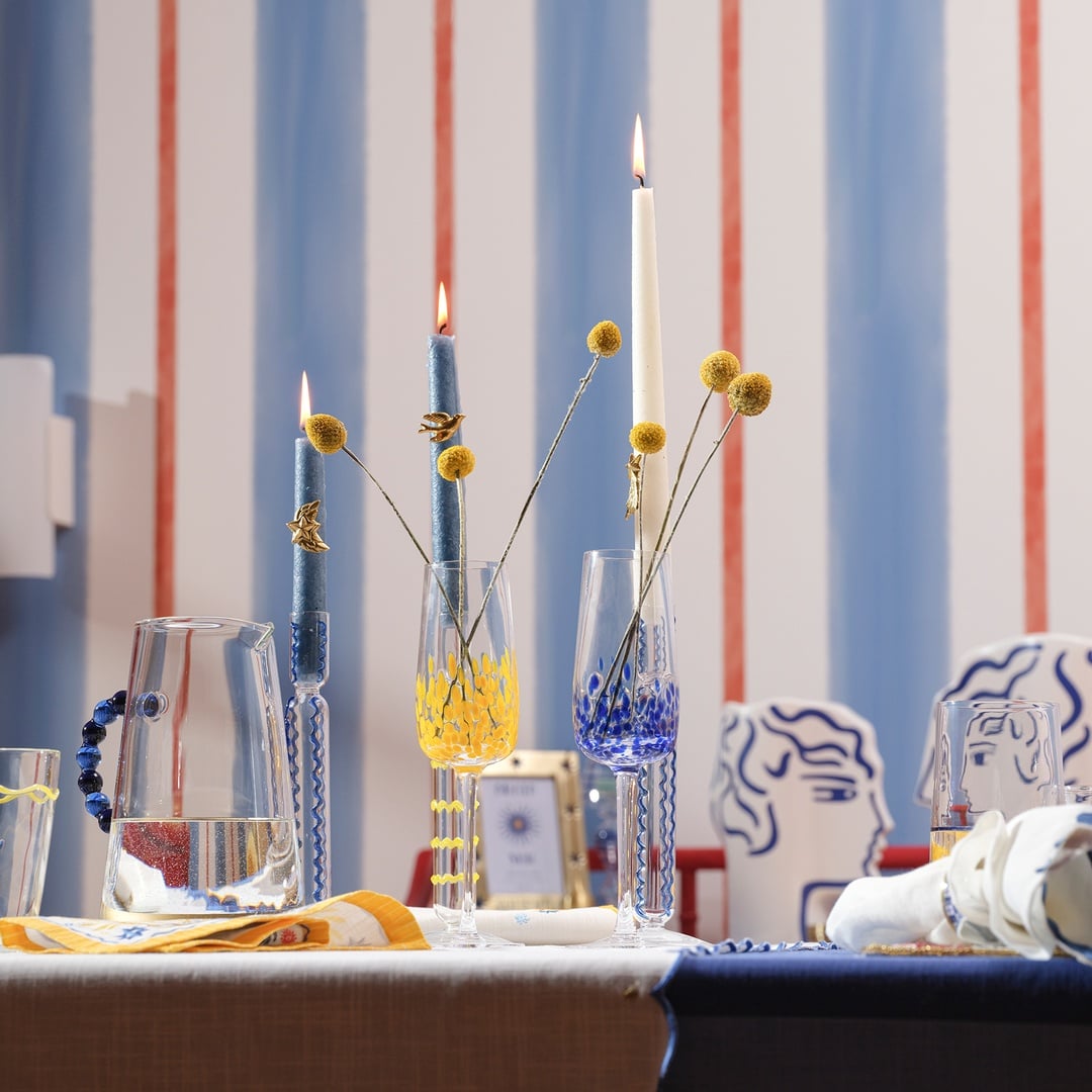 Henan Cam Kadeh 270 Ml Mavi