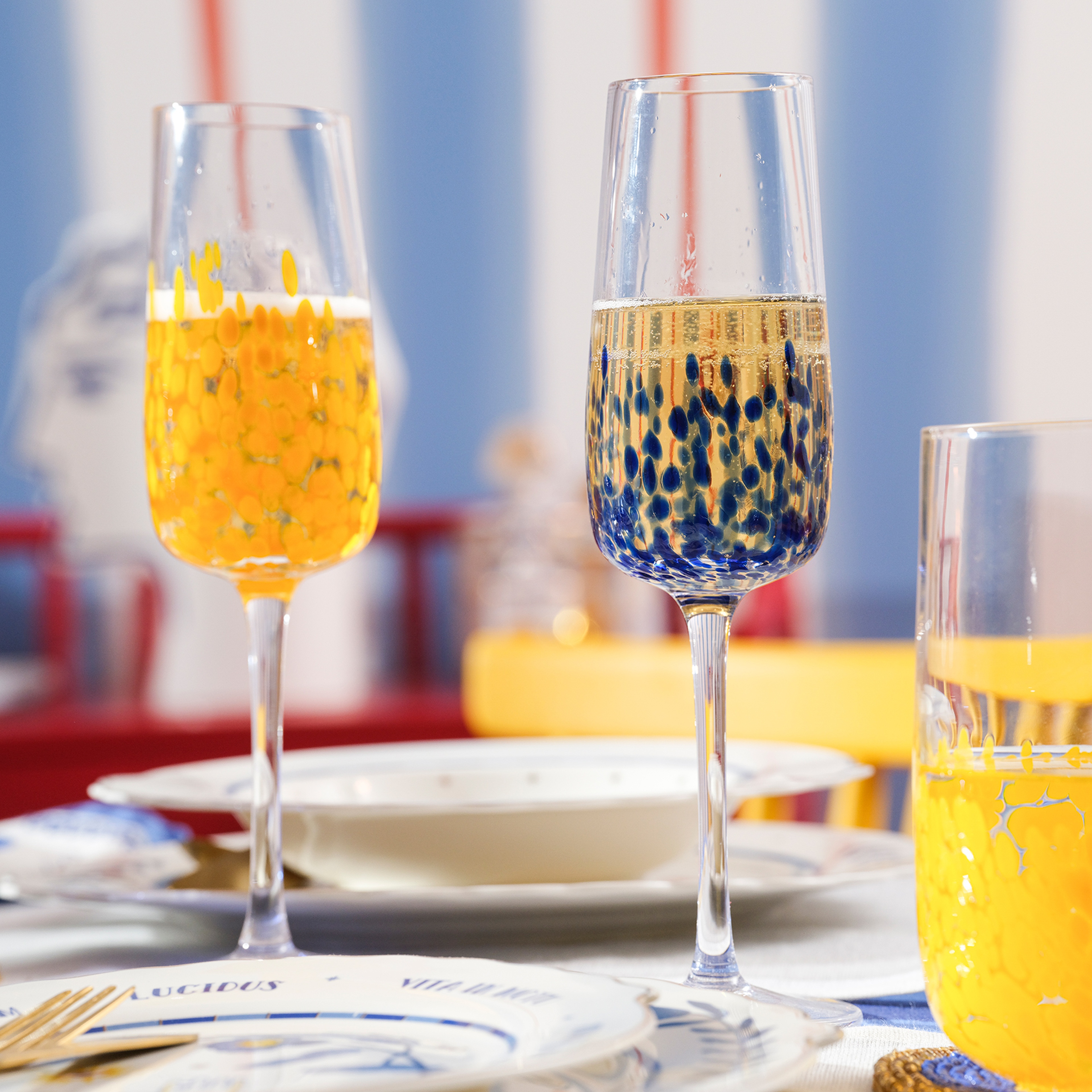 Henan Cam Kadeh 270 Ml Mavi