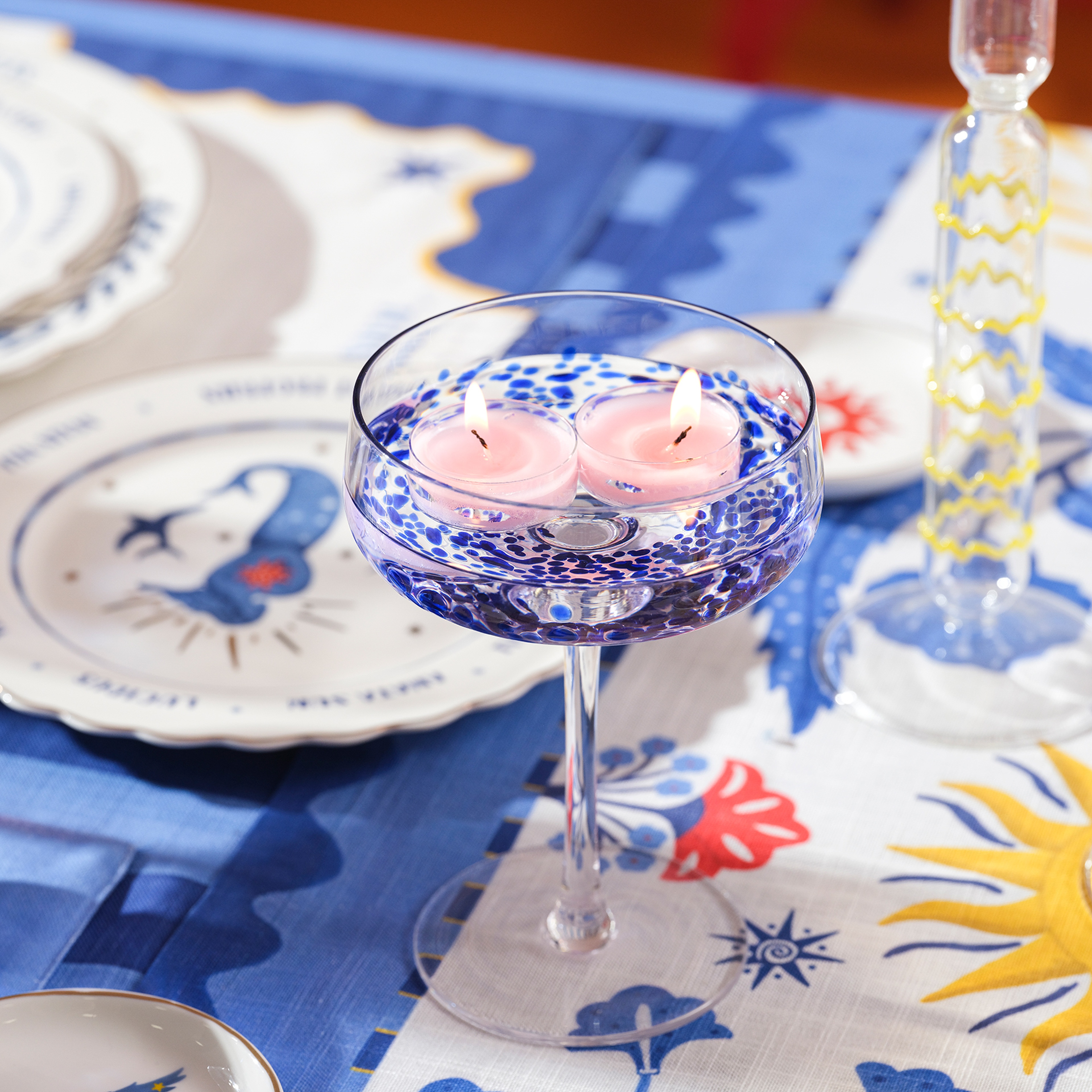 Henan Cam Kadeh 260 Ml Mavi