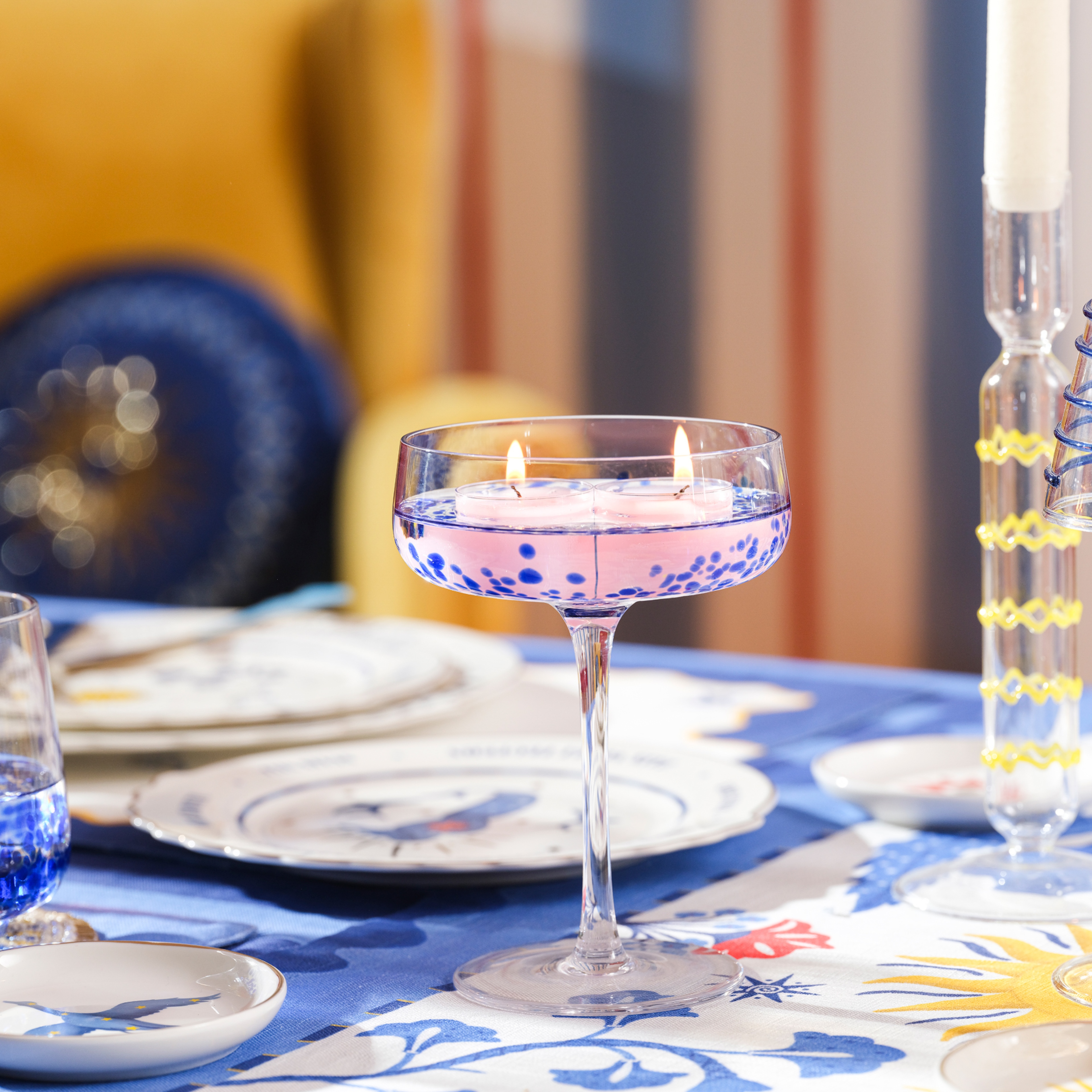 Henan Cam Kadeh 260 Ml Mavi