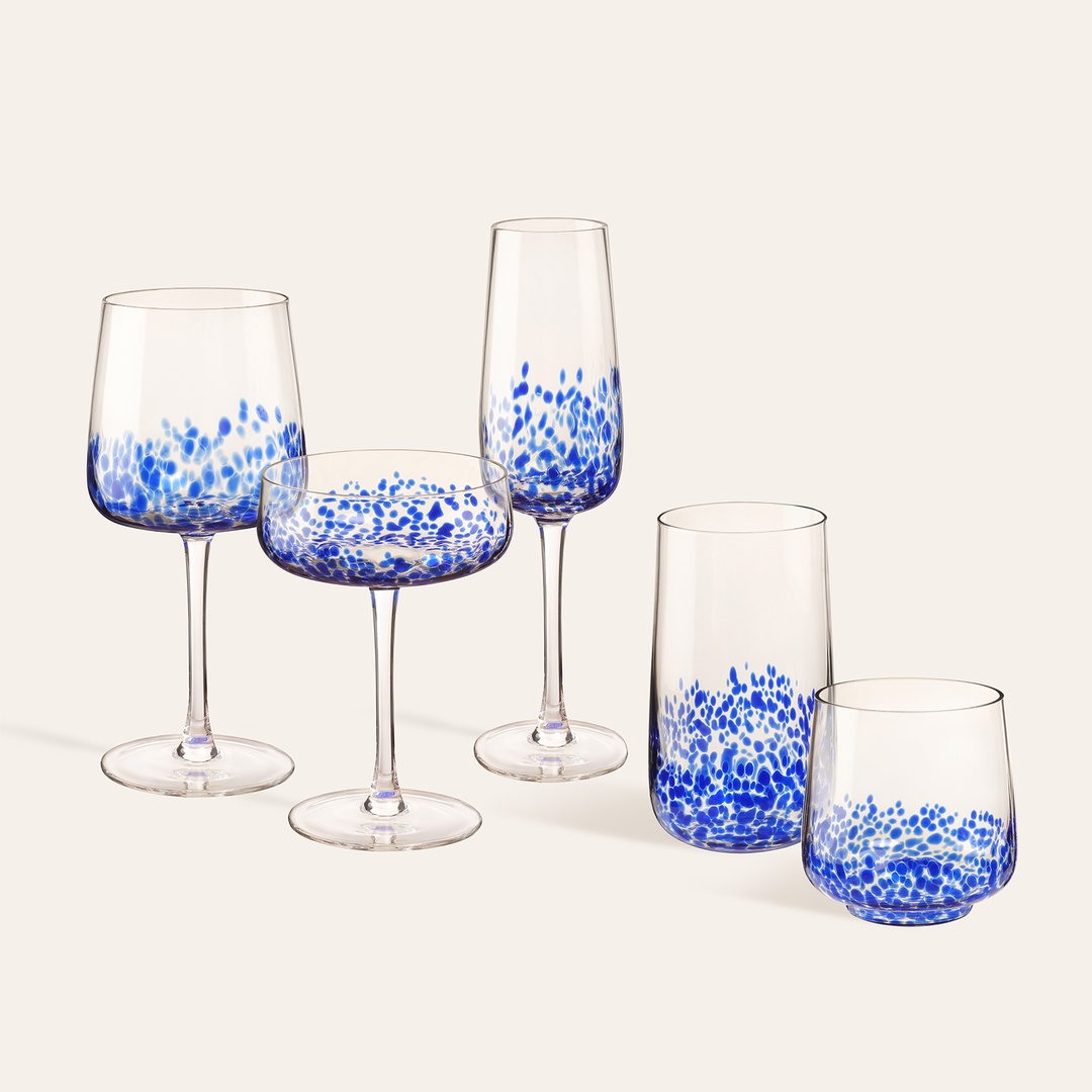 Henan Cam Meşrubat Bardağı 500 Ml Mavi