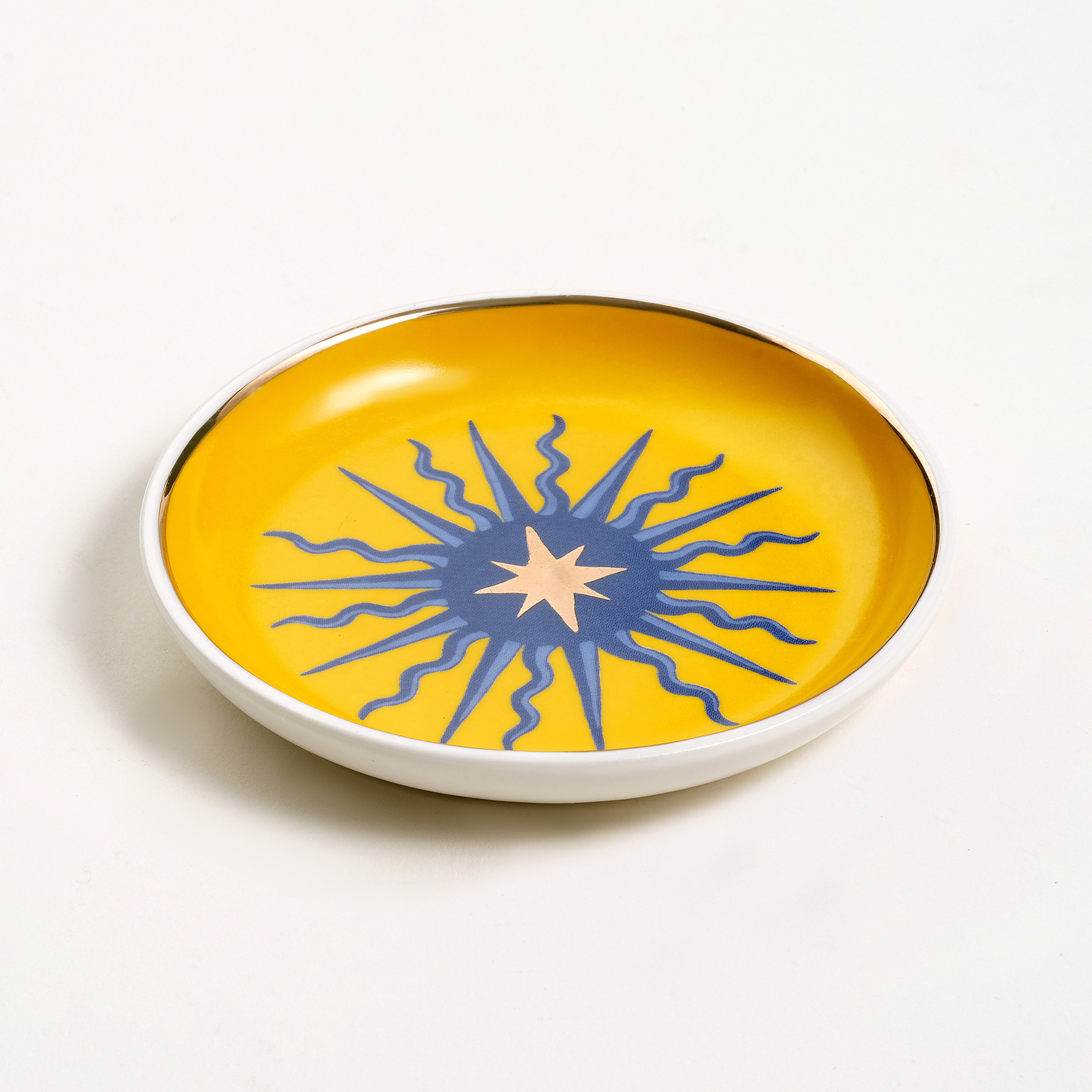 Luohu Porselen Tabak 10x10x1 Cm Sarı