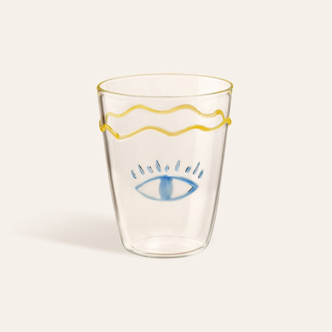 Henan Borosilikat Cam Su Bardağı 400 Ml Renkli