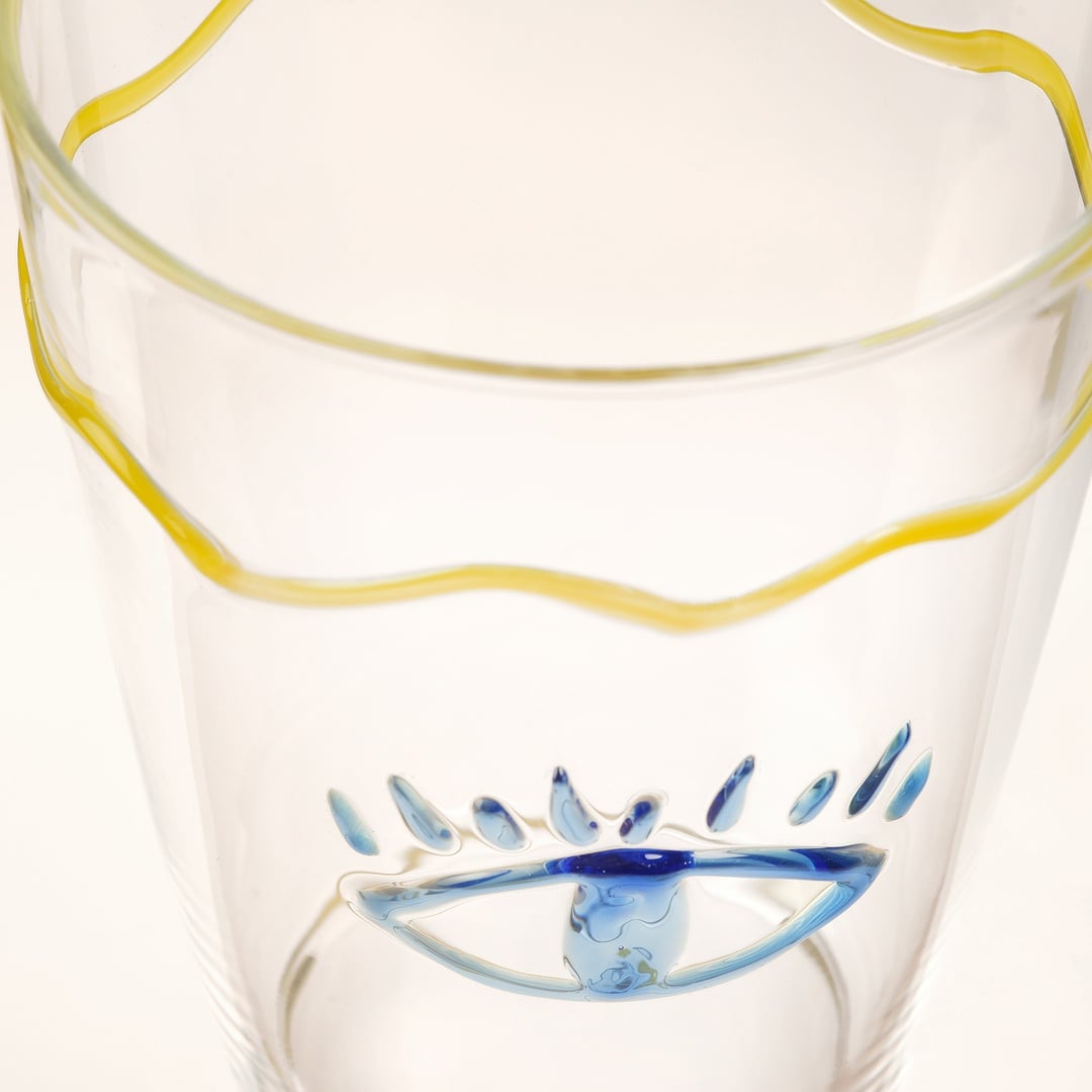 Henan Borosilikat Cam Su Bardağı 400 Ml Renkli