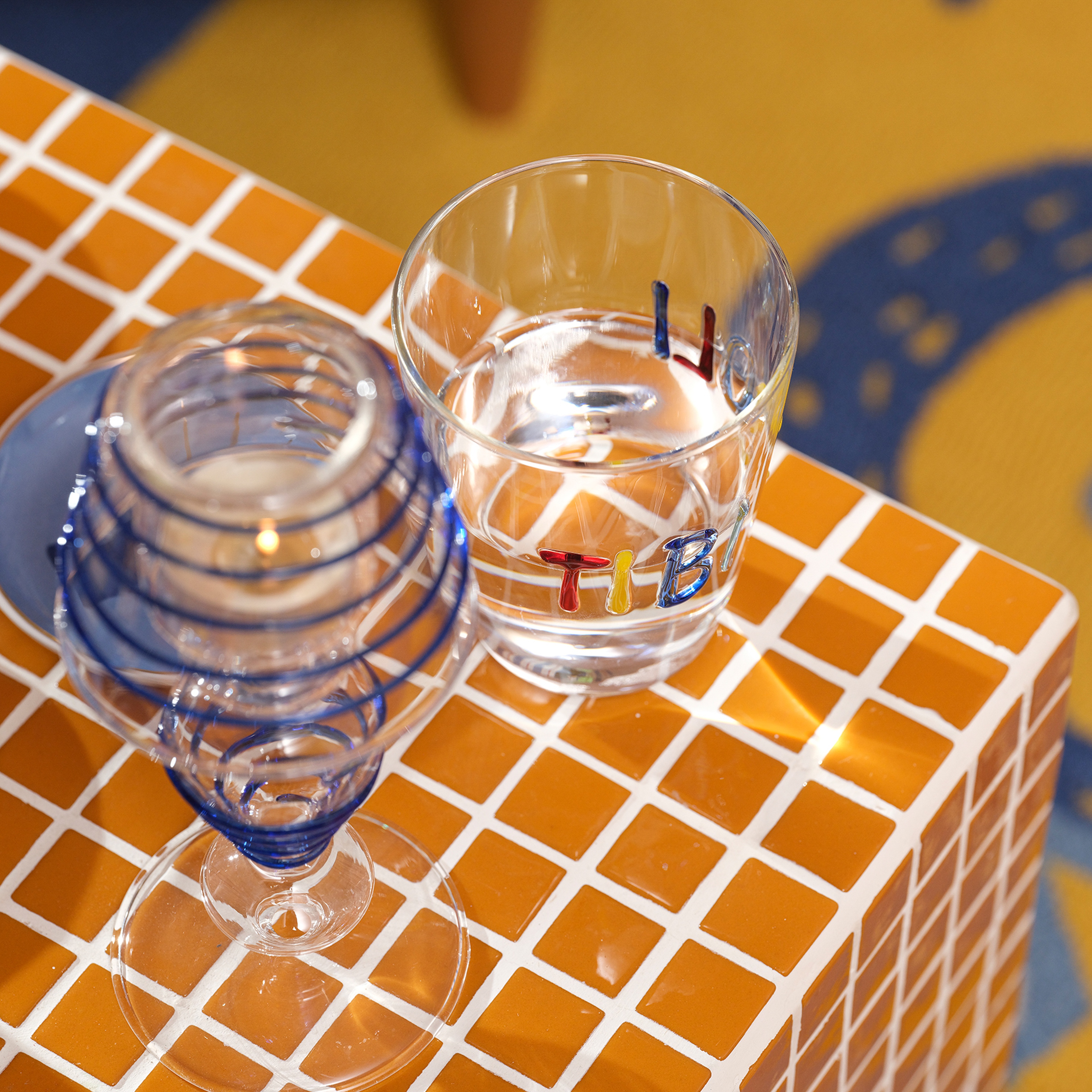 Henan Borosilikat Cam Su Bardağı 400 Ml Renkli